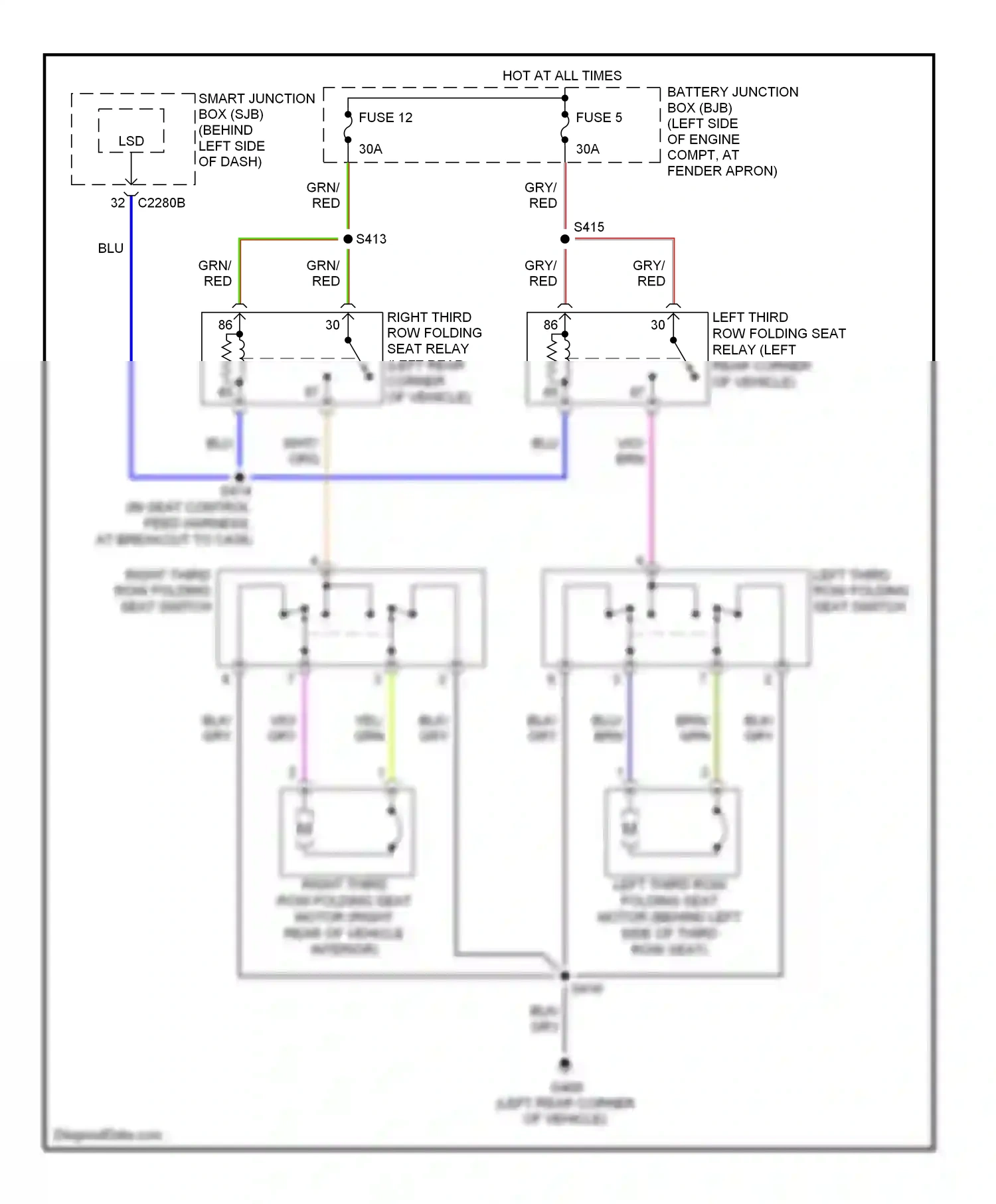 Ford Explorer IV (2005-2010) blu wiring diagram  (50 of 59)