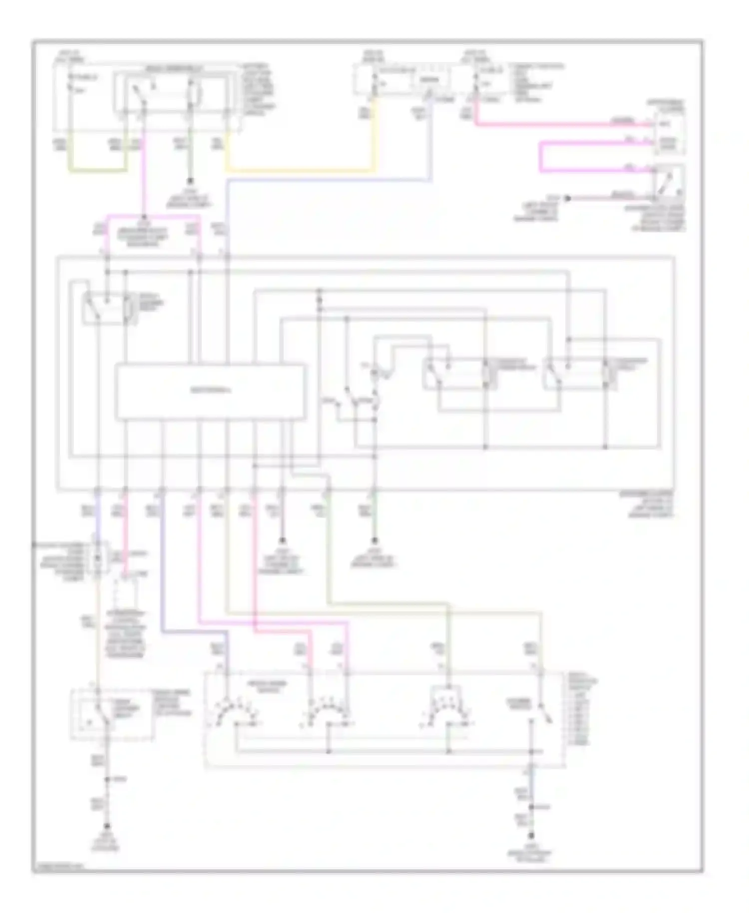 Wiring diagram high/low speed relay for Ford Explorer IV (2005-2010)