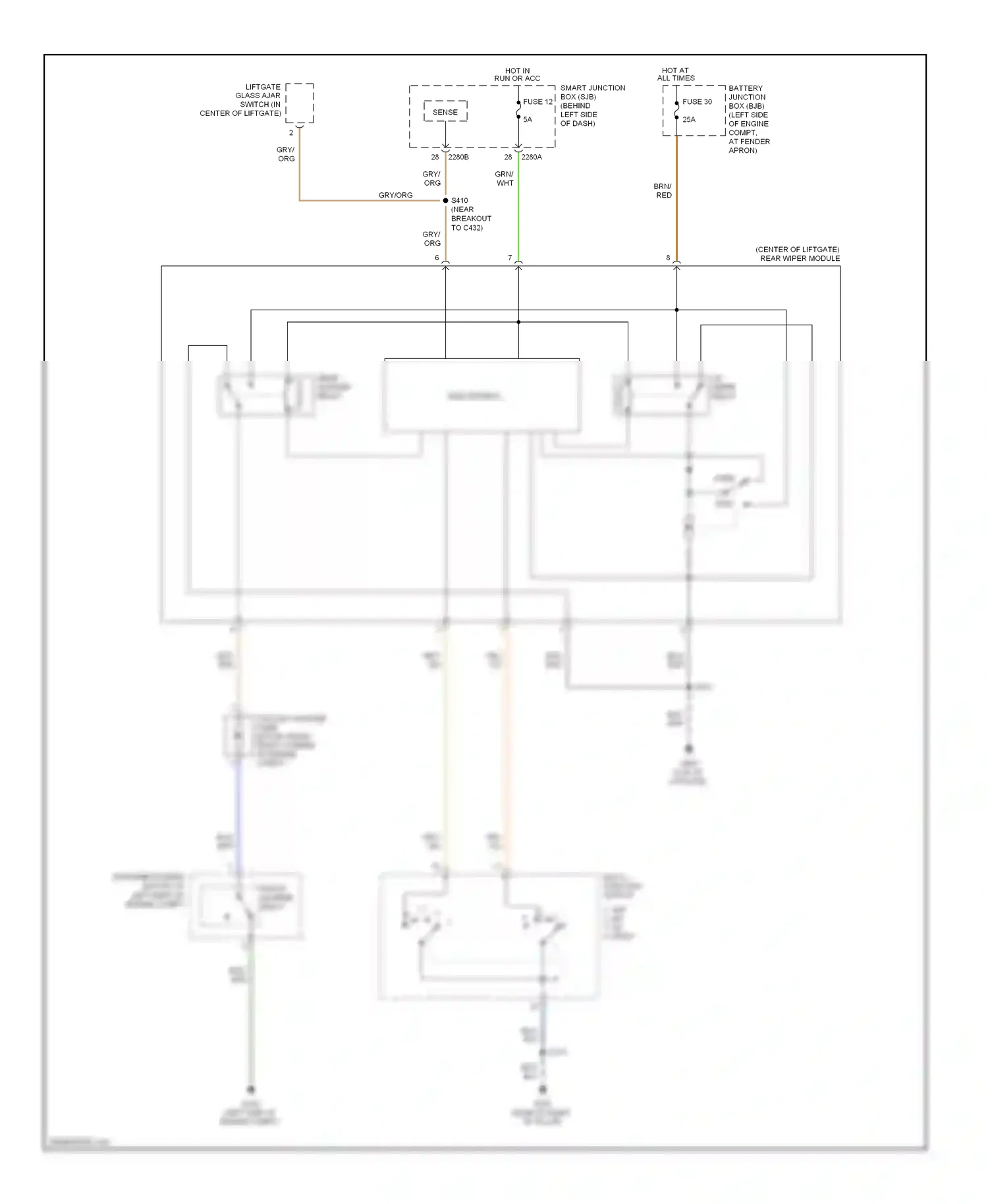 Ford Explorer IV (2005-2010) electronics wiring diagram  (2 of 3)