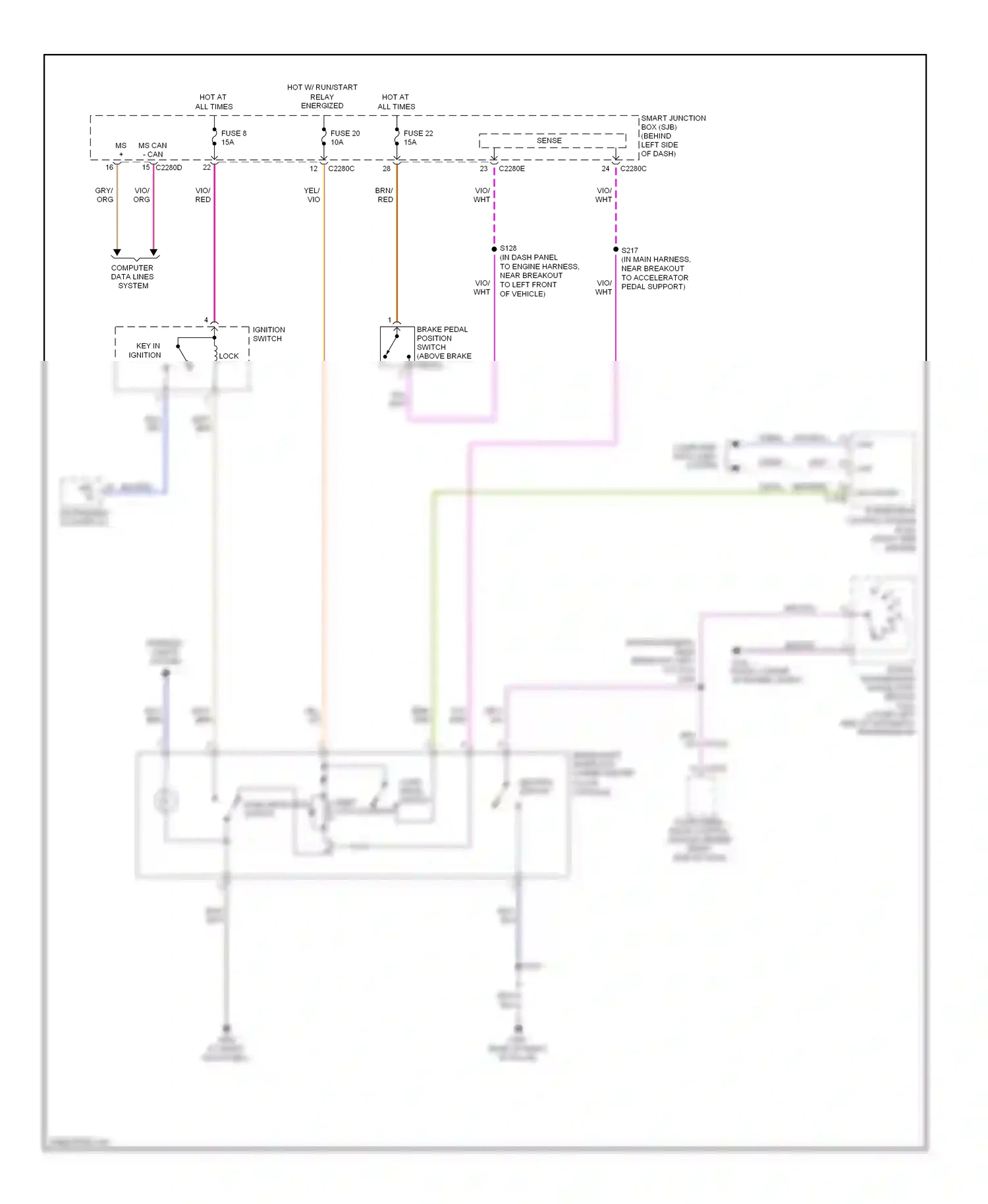 Ford Explorer IV (2005-2010) engine wiring diagram  (1 of 1)
