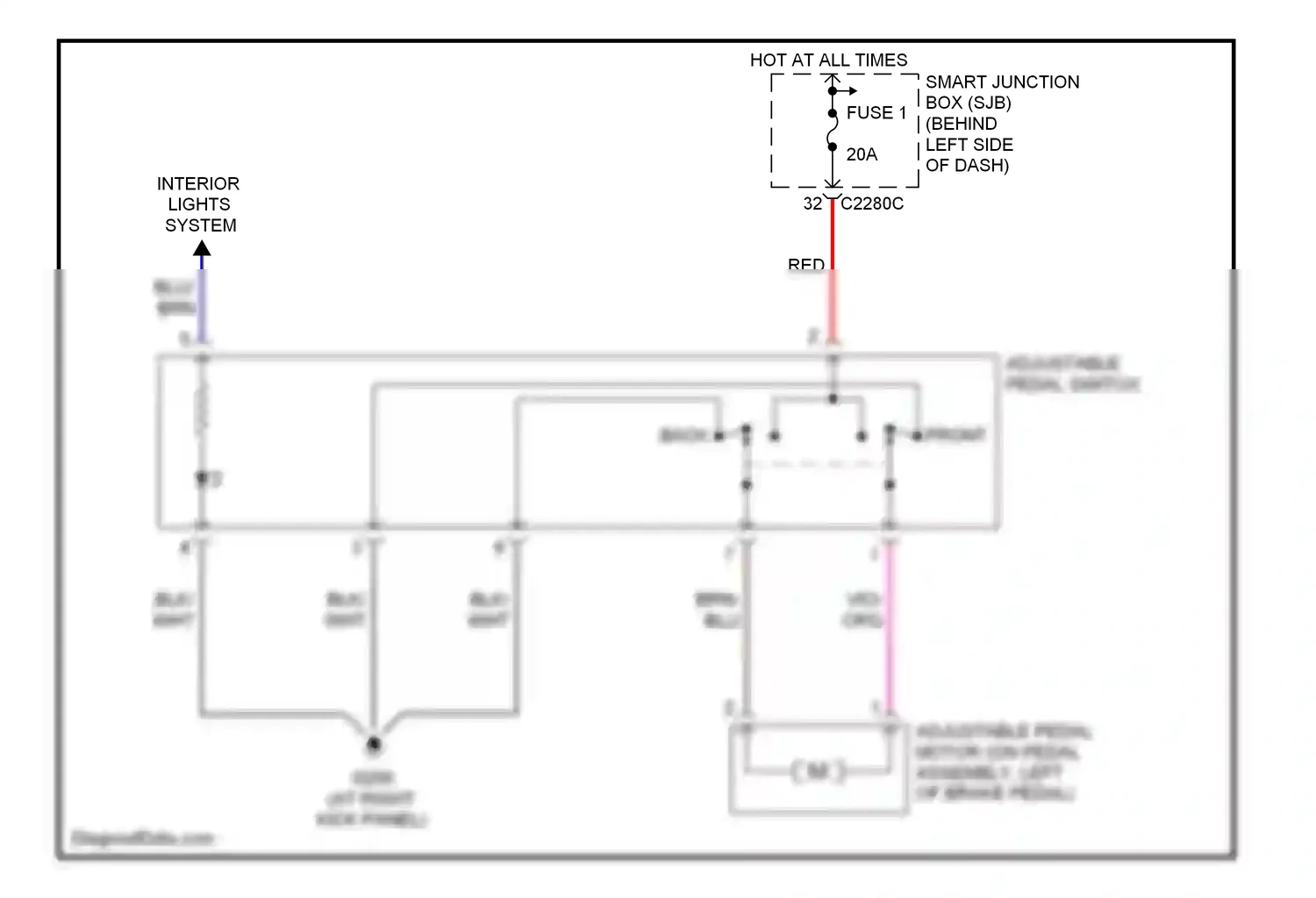 Ford Explorer IV (2005-2010) front wiring diagram  (2 of 3)