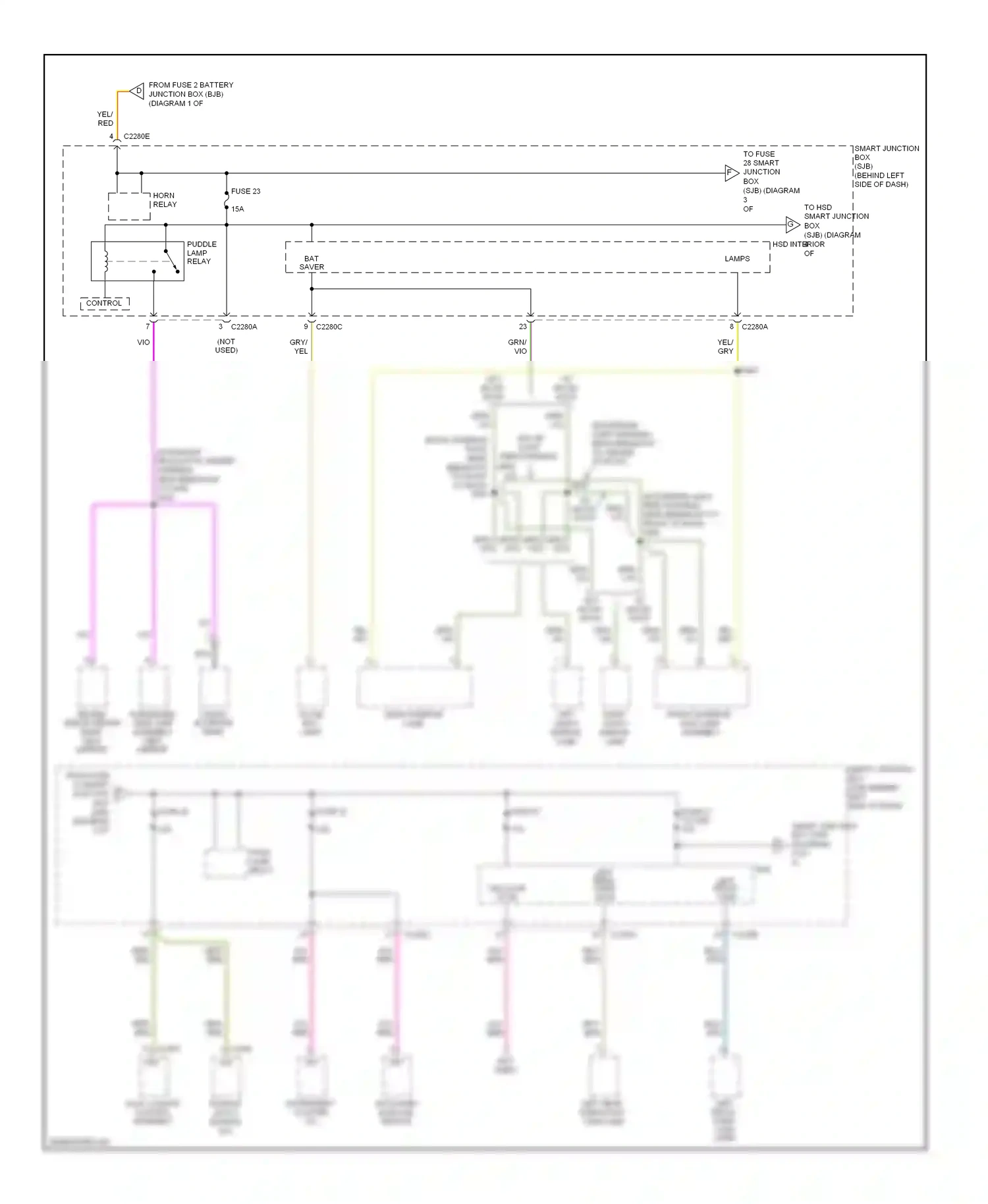 Wiring diagram fuse 28 for Ford Explorer IV (2005-2010) (4 of 4)