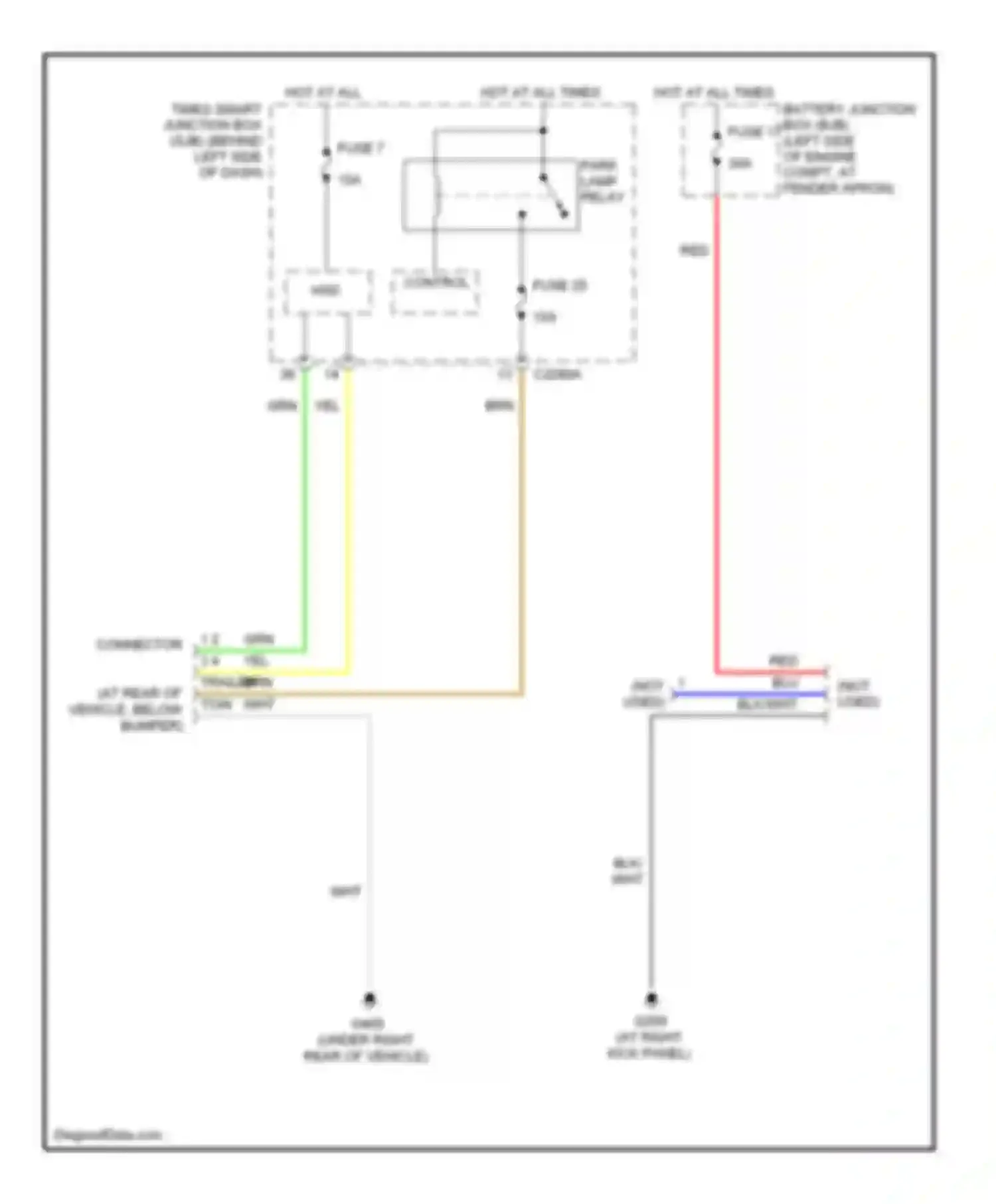Wiring diagram fuse 7 for Ford Explorer IV (2005-2010) (6 of 8)