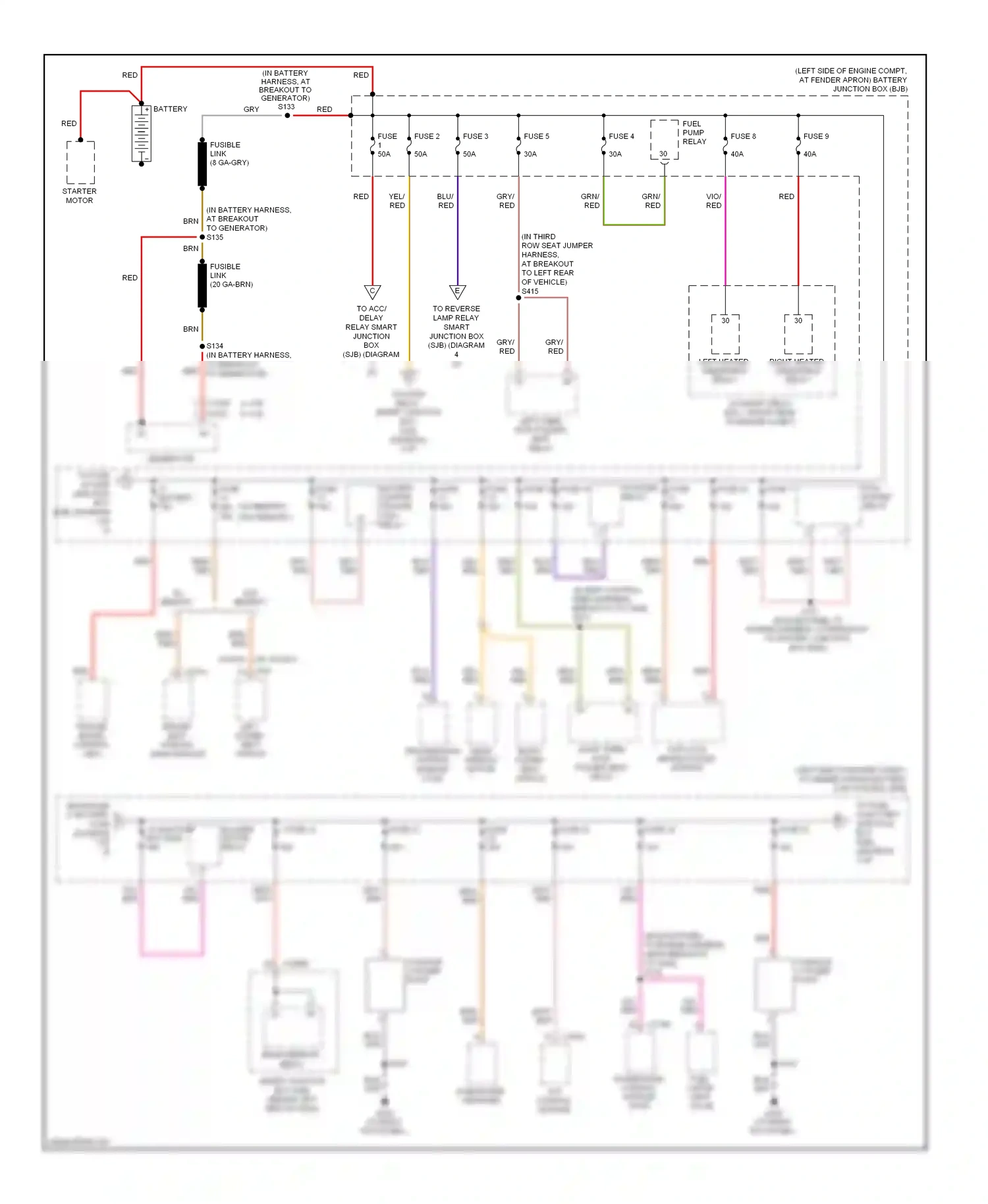 Ford Explorer IV (2005-2010) generator wiring diagram  (2 of 2)