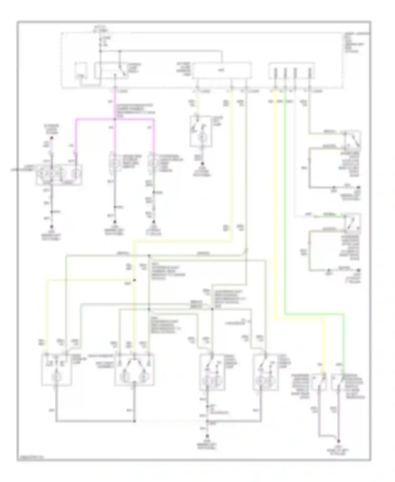Wiring diagram driver side rear door ajar switch (at rear of left for Ford Explorer IV (2005-2010)