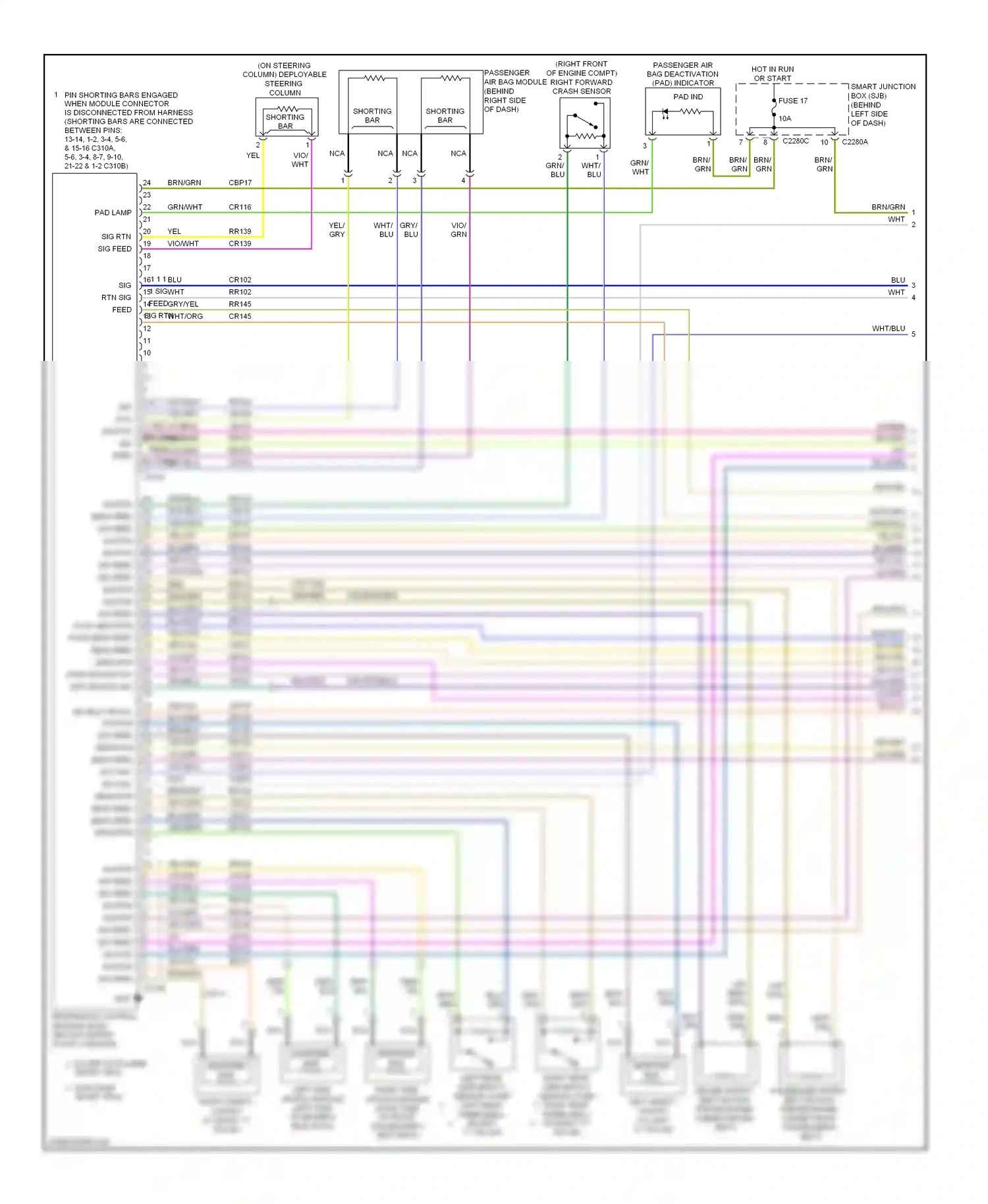 Ford Explorer IV (2005-2010) (on steering column) deployable steering column wiring diagram  (1 of 1)