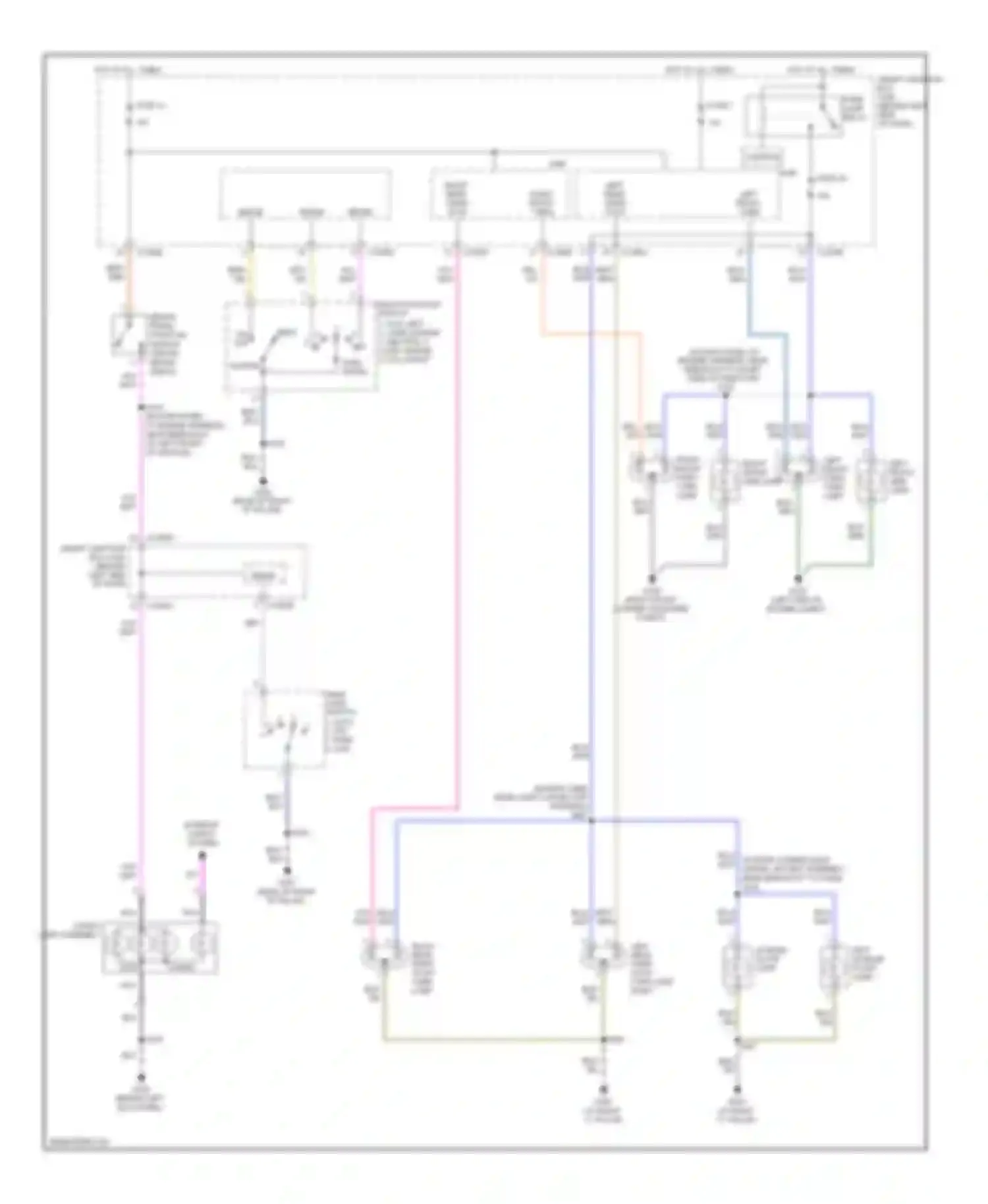 Wiring diagram multi- function switch for Ford Explorer IV (2005-2010)