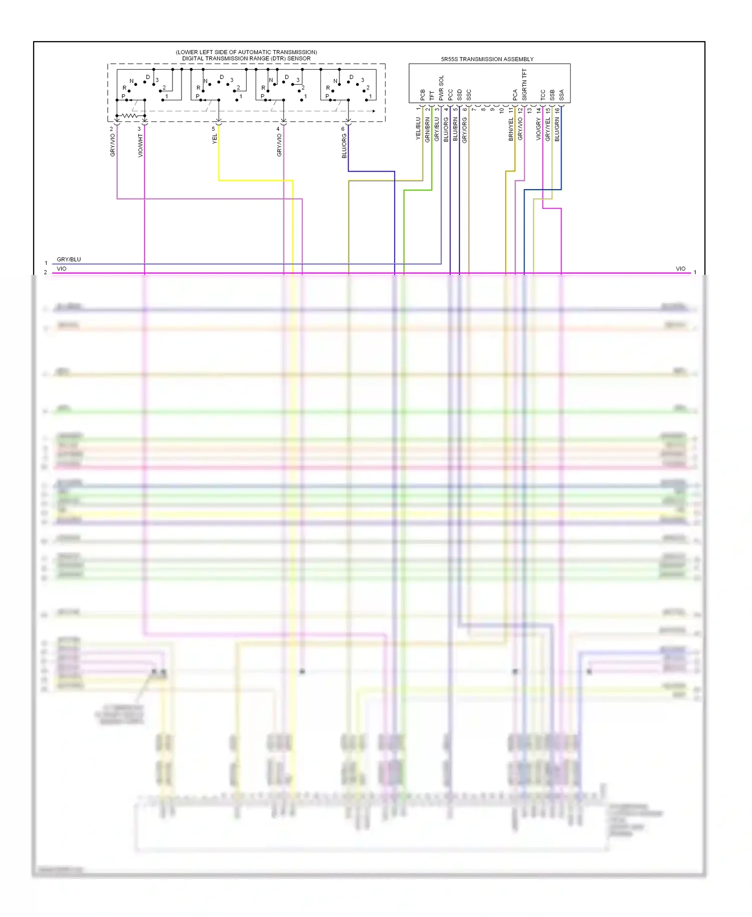 Ford Explorer IV (2005-2010) powertrain control module (pcm) (right side engine) wiring diagram  (6 of 8)