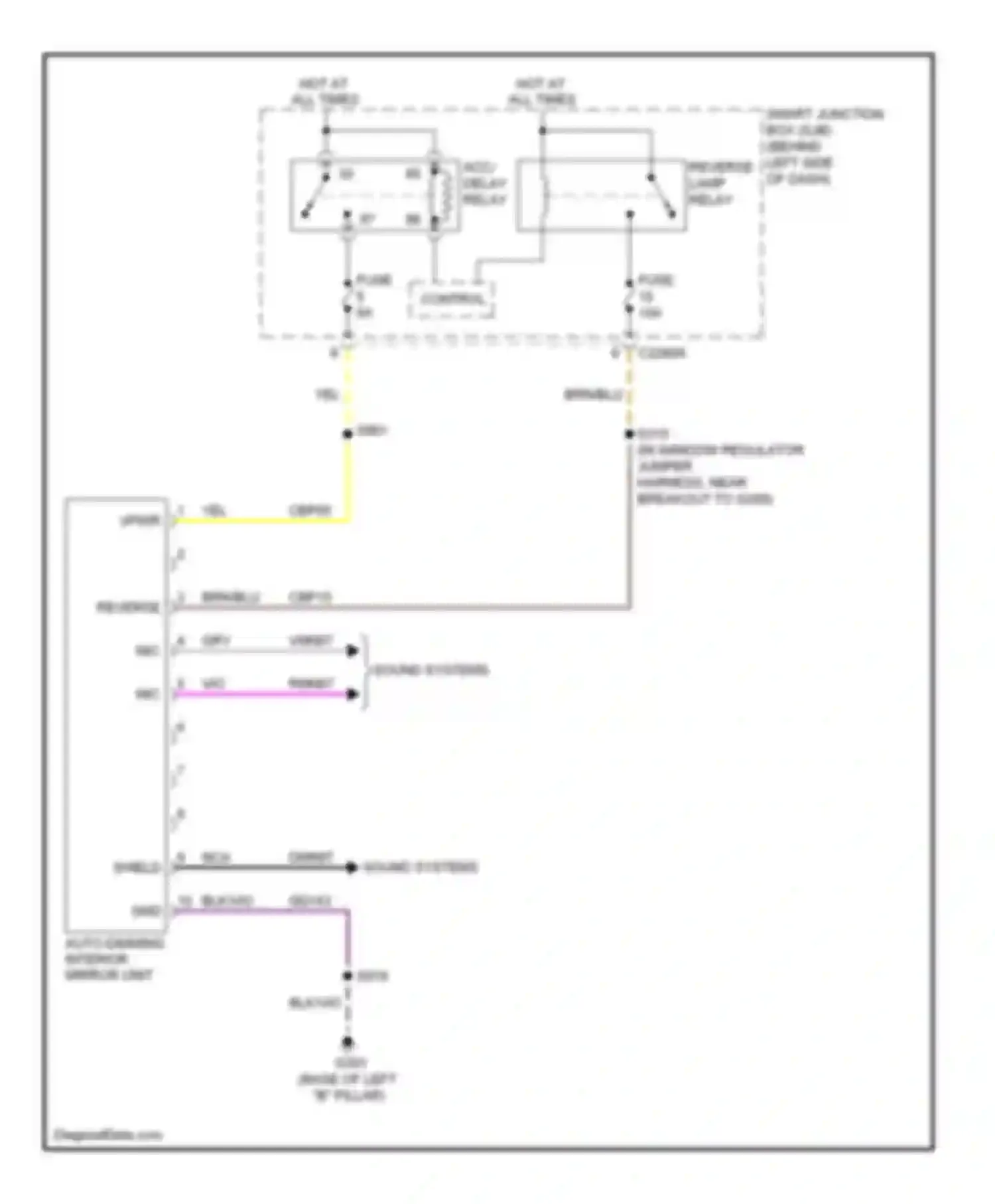 Wiring diagram sound systems for Ford Explorer IV (2005-2010)