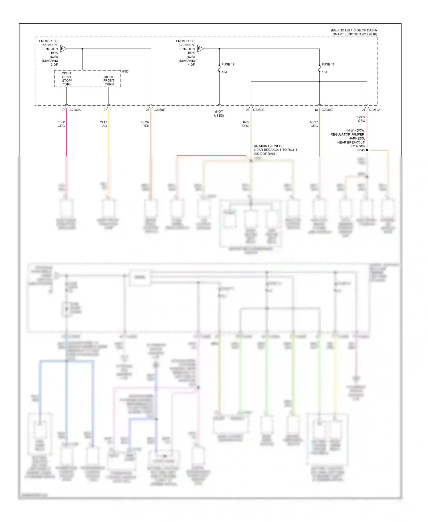 Ford Explorer IV (2005-2010) transmission control powertrain module control module (tcm) (pcm) (4.6l) wiring diagram  (1 of 1)