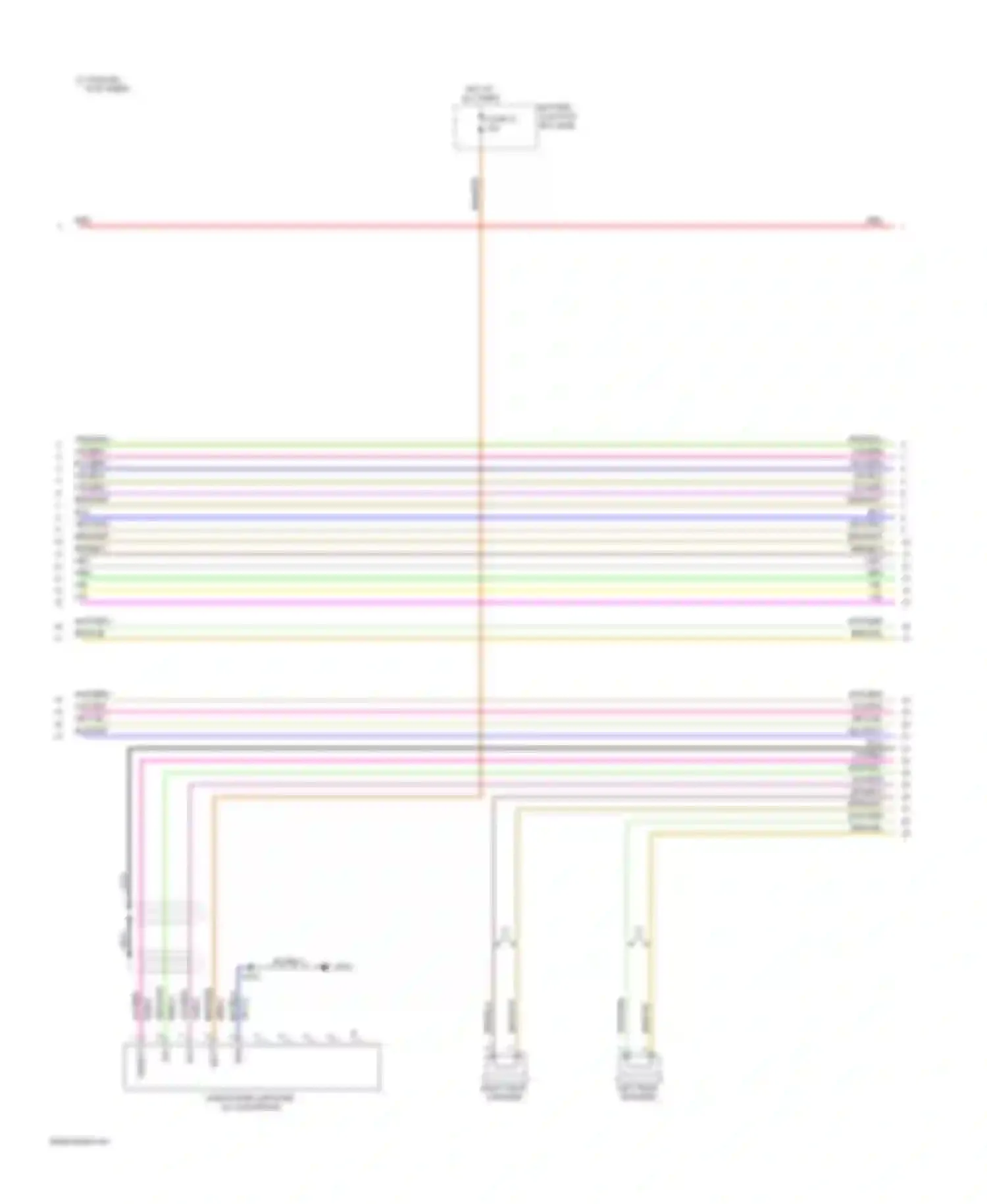 Wiring diagram right rear speaker for Ford Explorer IV (2005-2010)