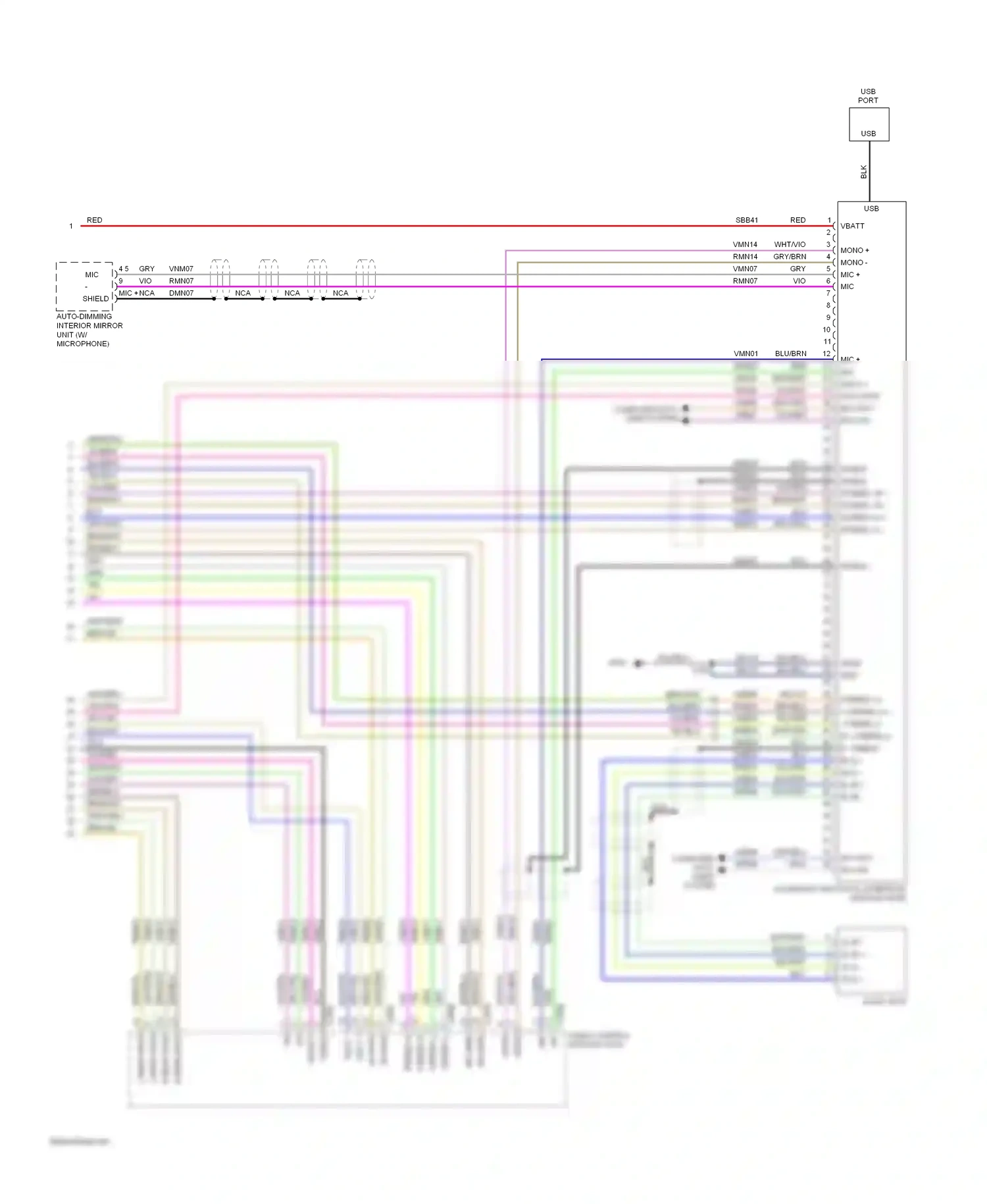 Ford Explorer IV (2005-2010) usb wiring diagram  (2 of 2)