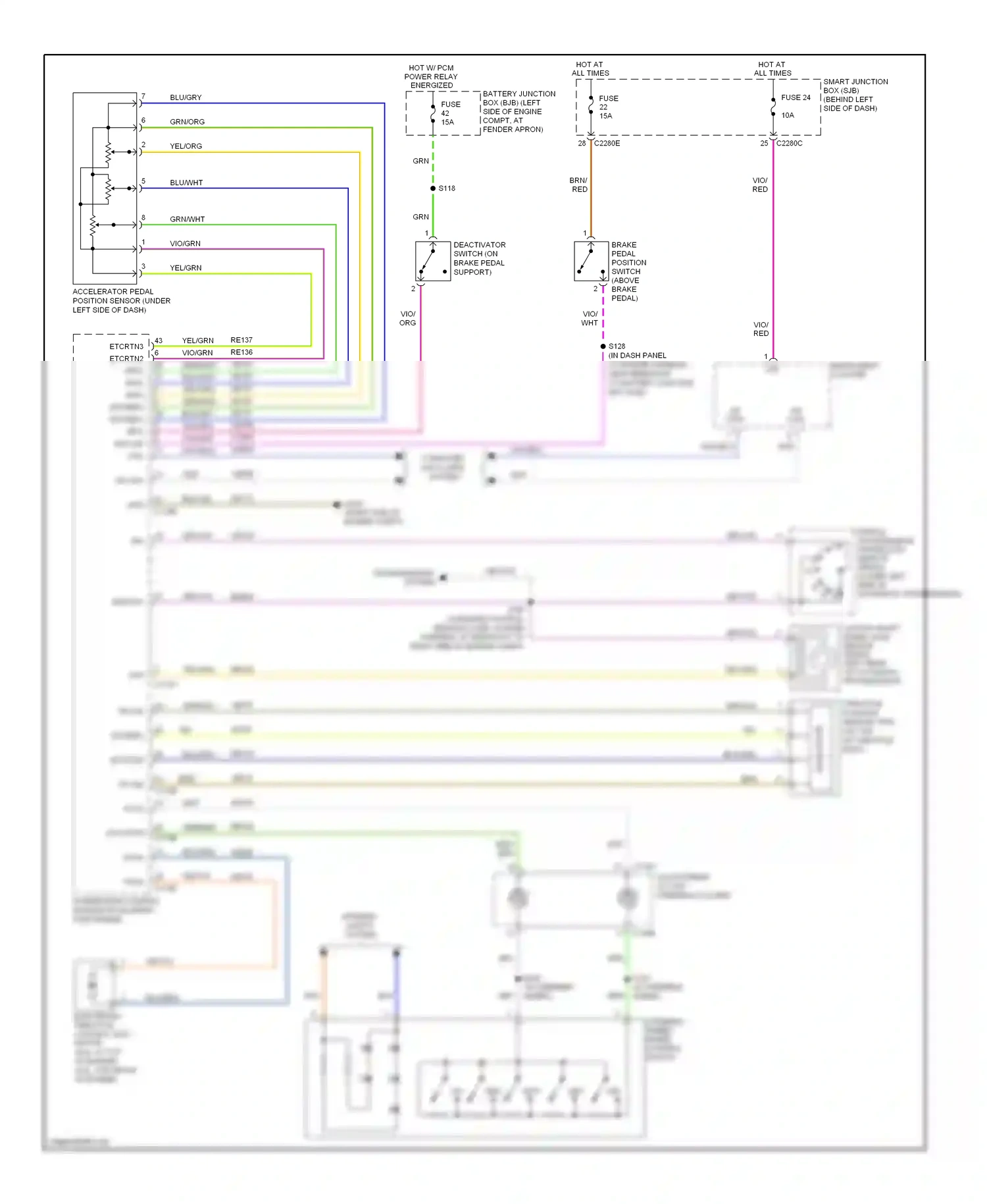 Wiring diagram vio/grn for Ford Explorer IV (2005-2010) (6 of 28)