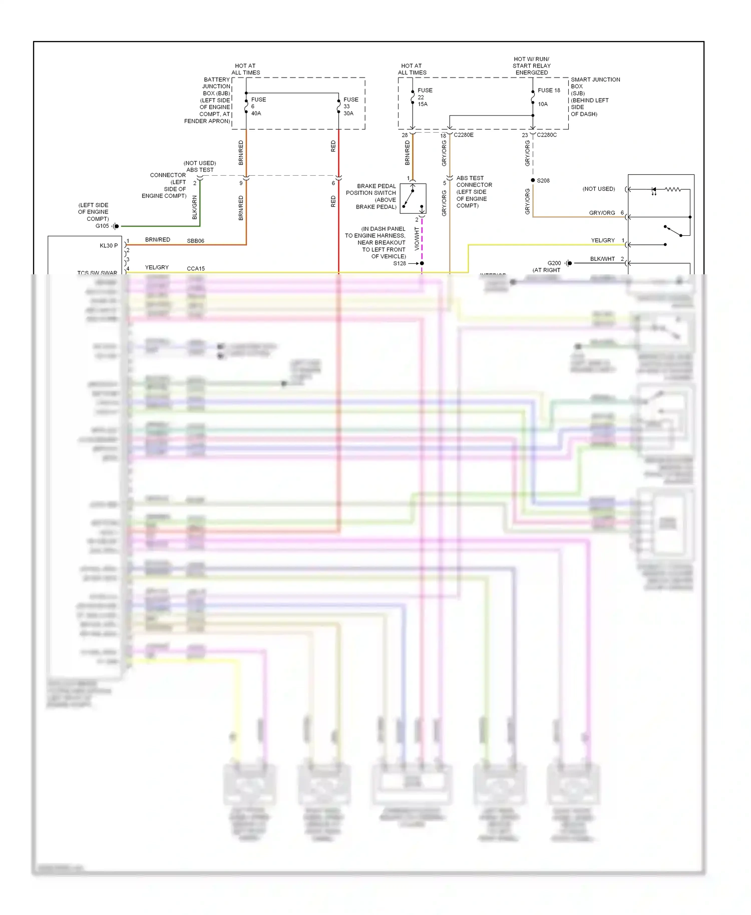 Wiring diagram wht/org for Ford Explorer IV (2005-2010) (1 of 26)