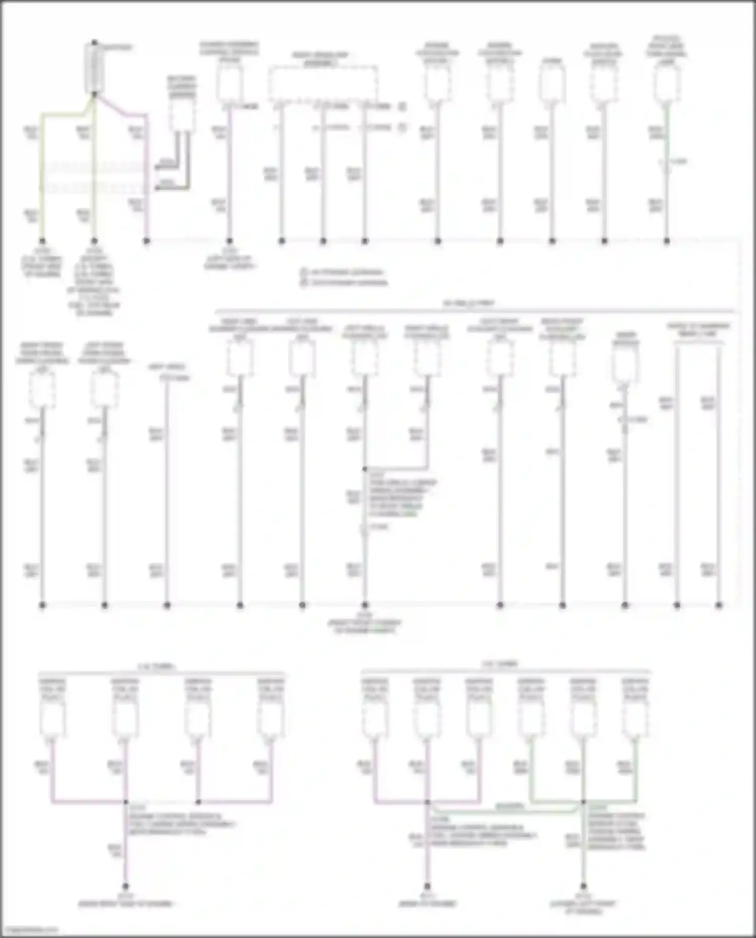 Explorer Ford V facelift 2 (2017-2019): Ground distribution circuit (1 of 7)