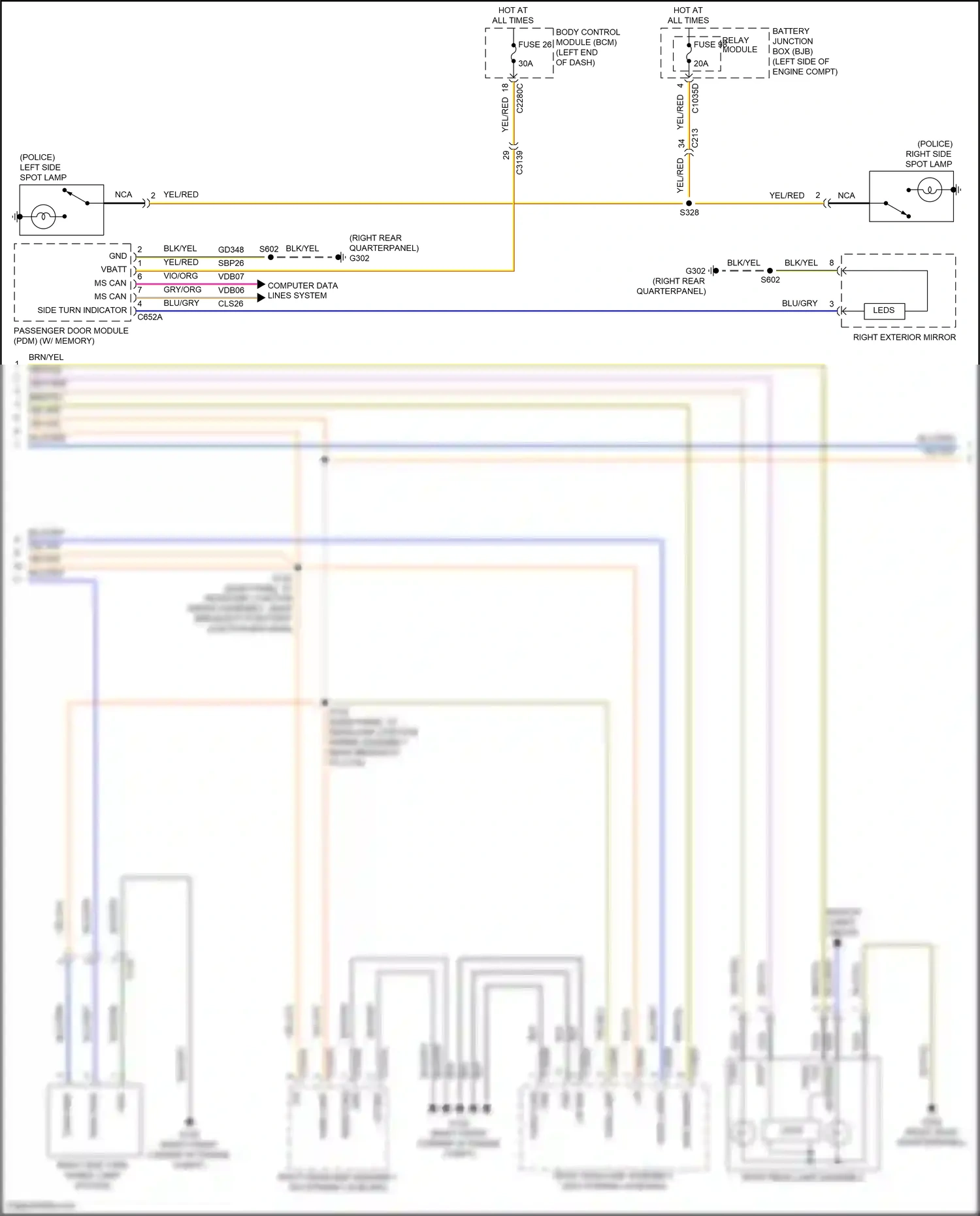 Wiring diagram blu/wht for Ford Explorer V facelift 2 (2017-2019) (24 of 40)