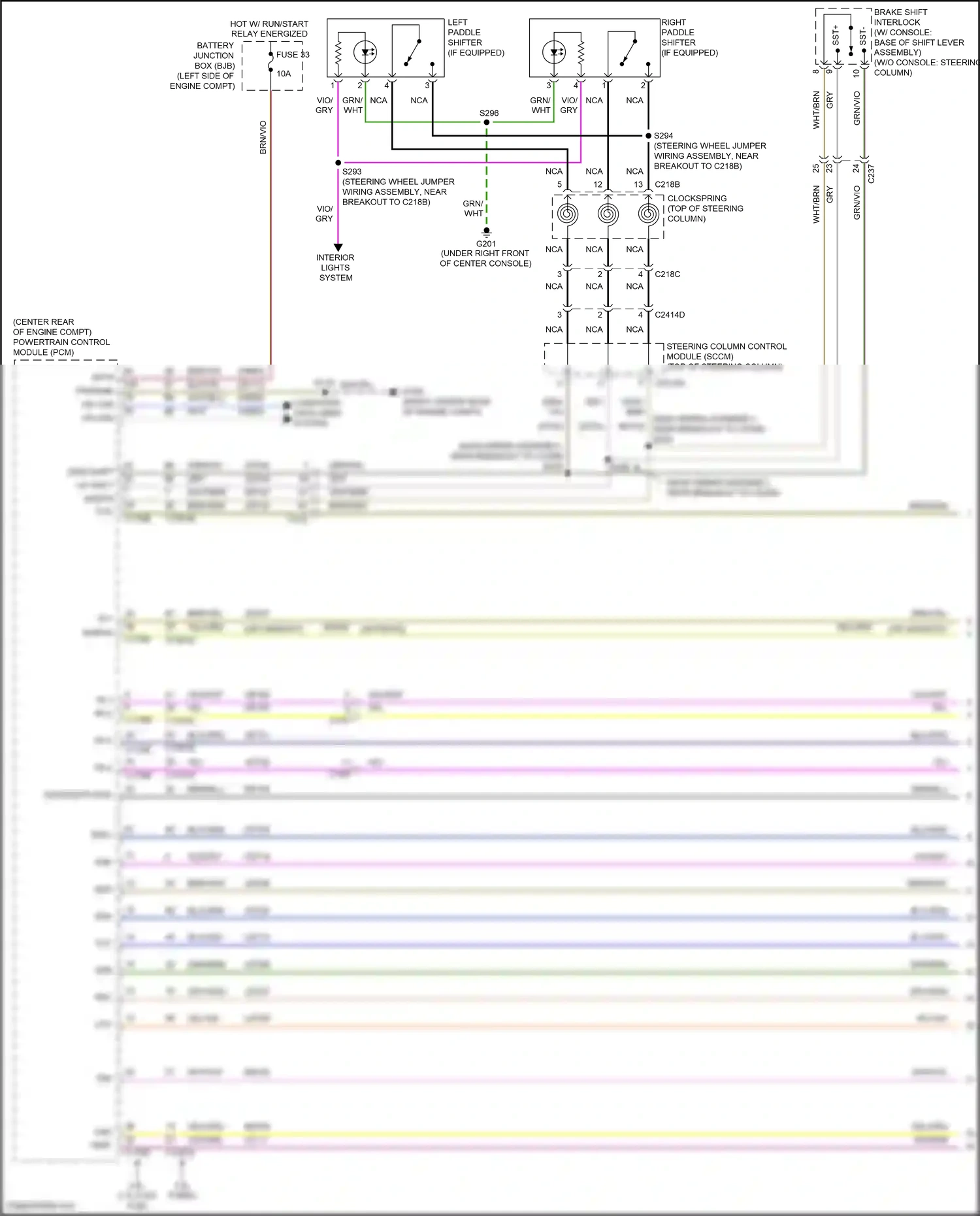 Ford Explorer V facelift 2 (2017-2019) brake shift interlock wiring diagram  (2 of 7)