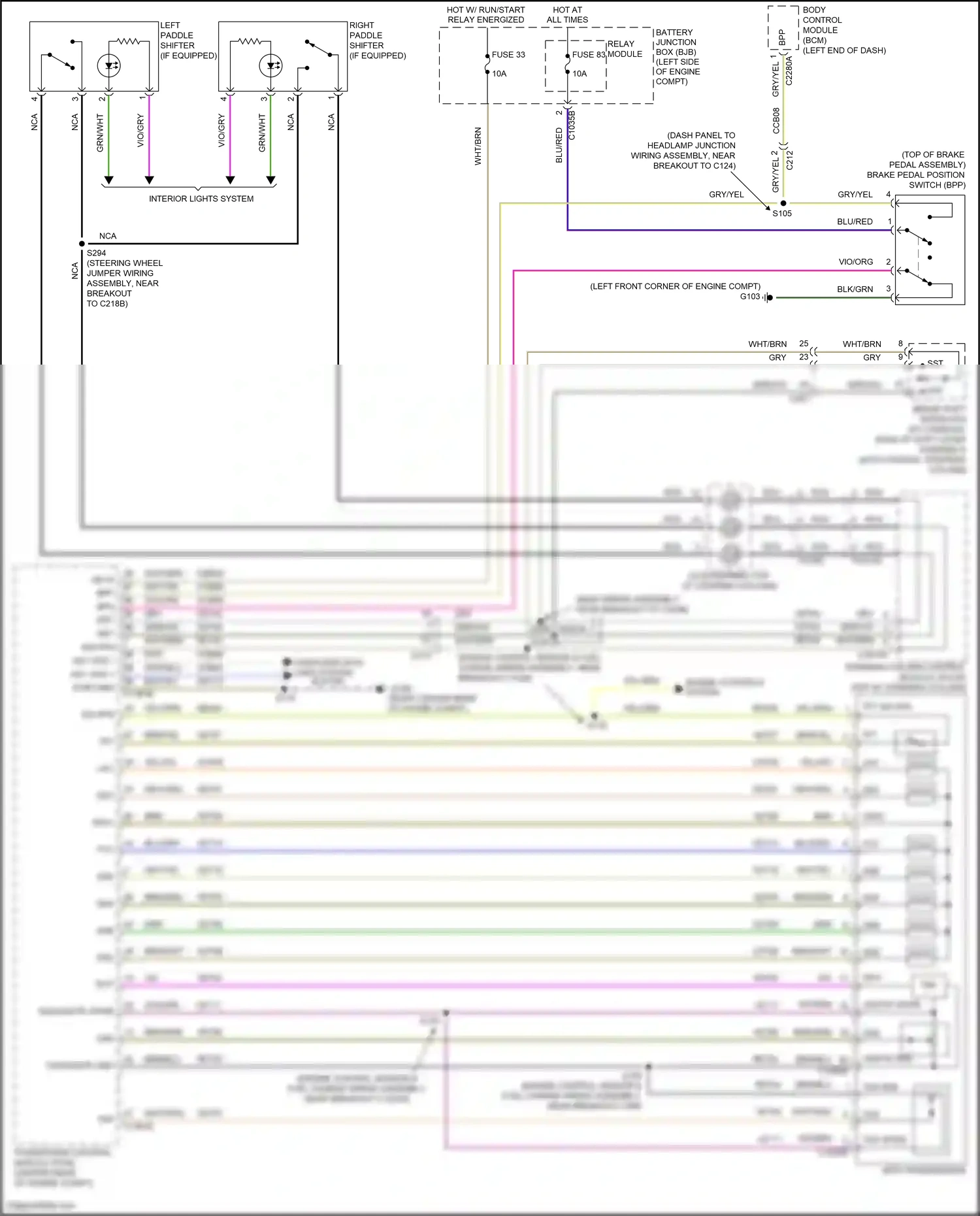 Ford Explorer V facelift 2 (2017-2019) brake shift interlock wiring diagram  (1 of 7)