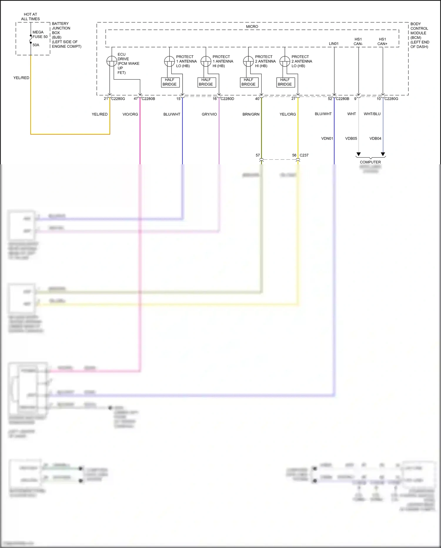 Wiring diagram brn/grn for Ford Explorer V facelift 2 (2017-2019) (6 of 37)