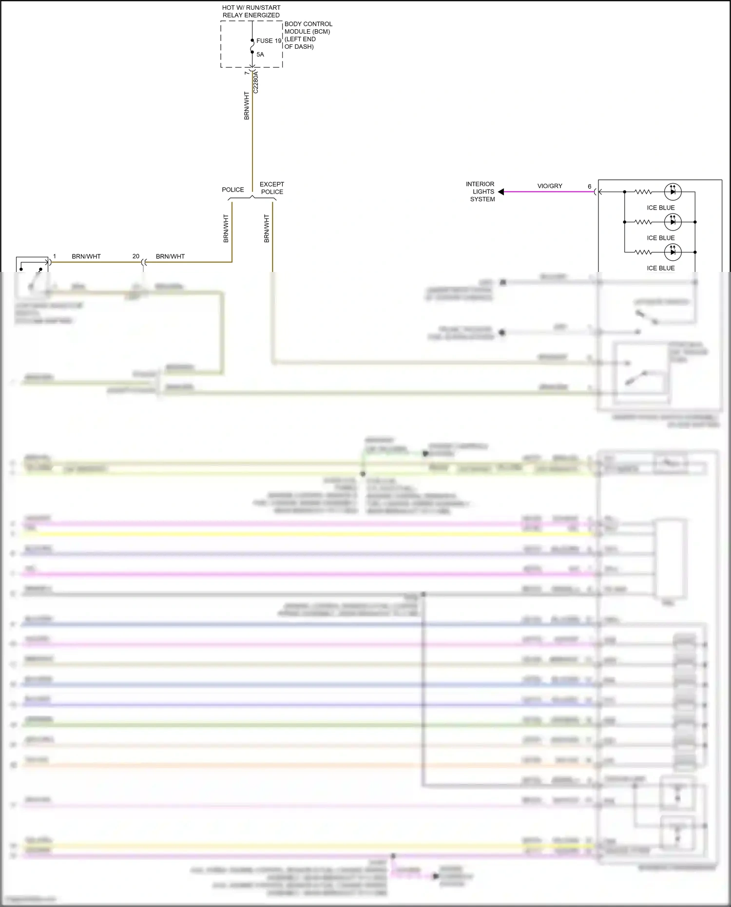 Wiring diagram brn/wht for Ford Explorer V facelift 2 (2017-2019) (53 of 60)