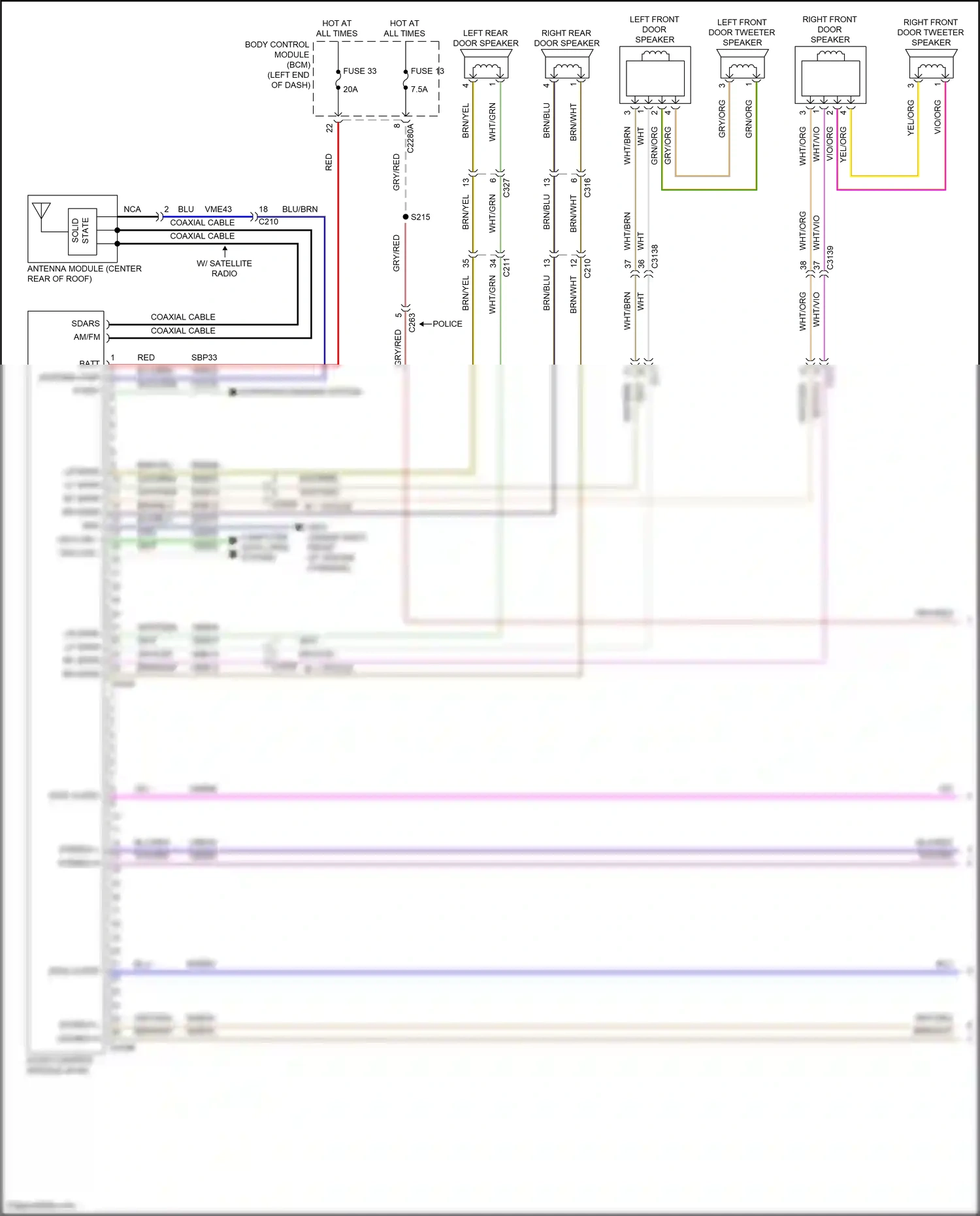Wiring diagram brn/yel for Ford Explorer V facelift 2 (2017-2019) (5 of 56)