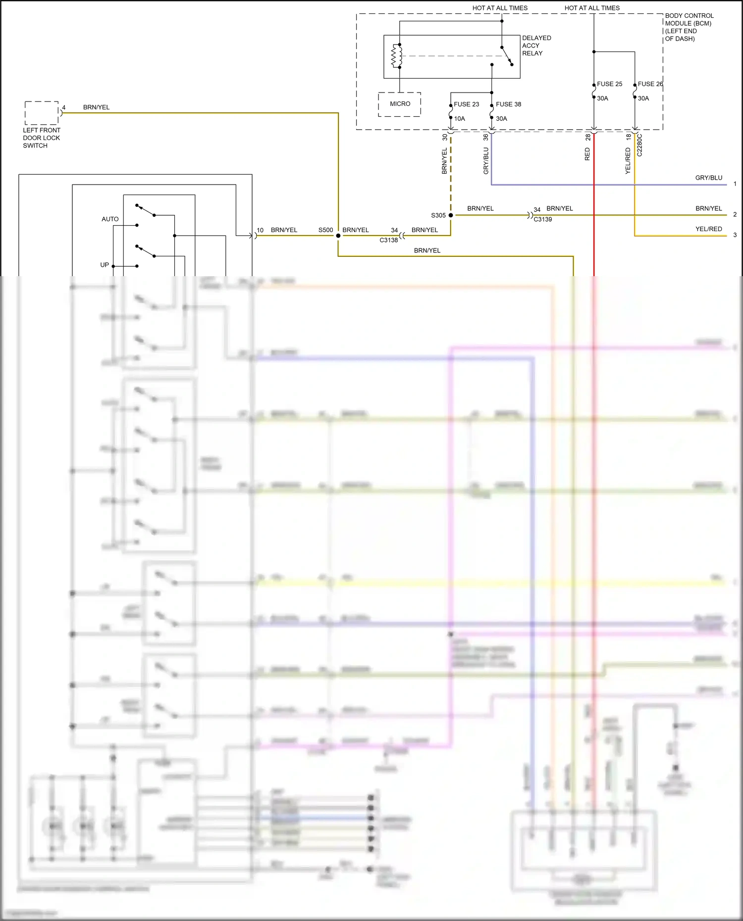 Wiring diagram brn/yel for Ford Explorer V facelift 2 (2017-2019) (8 of 56)