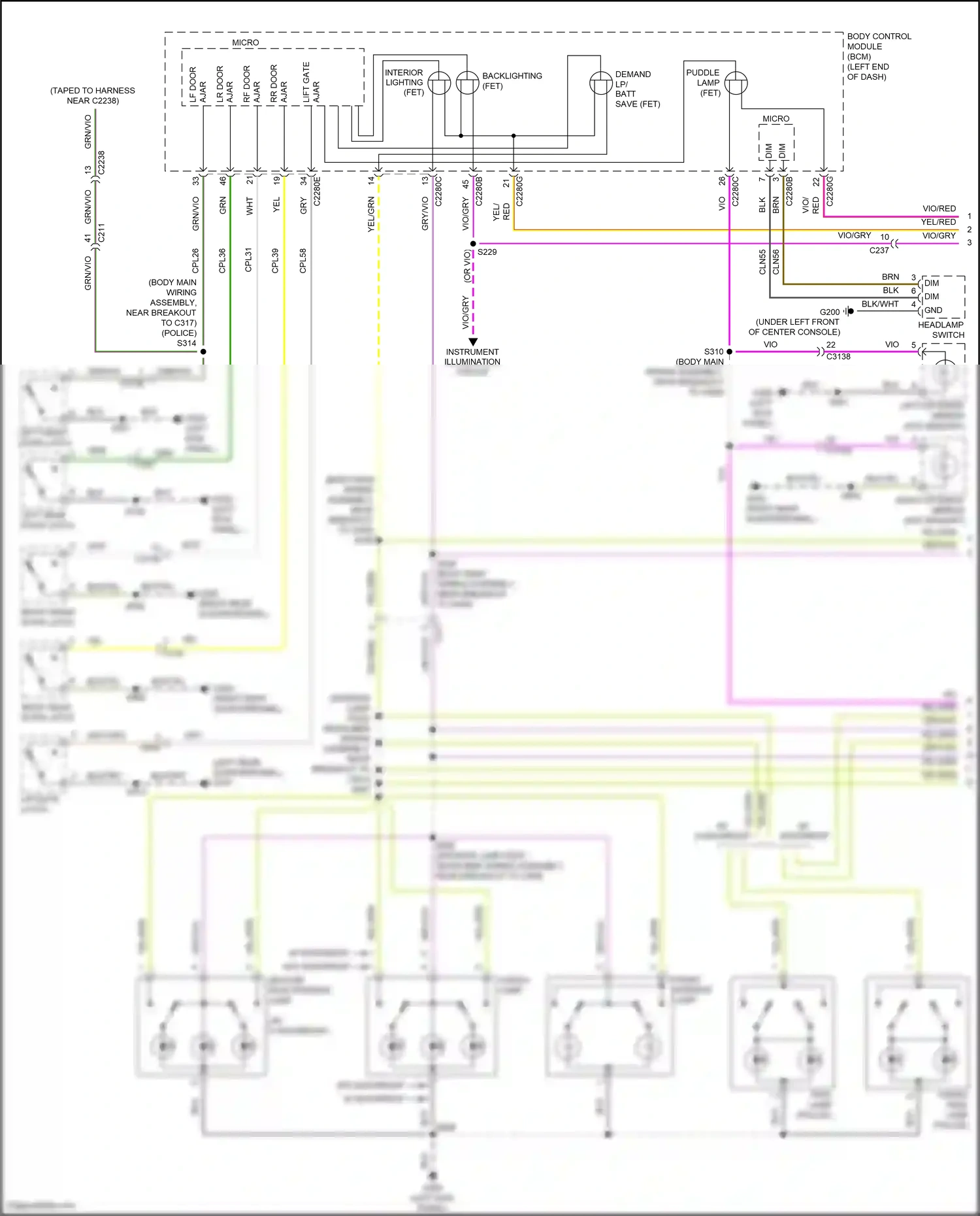 Wiring diagram cargo lamp for Ford Explorer V facelift 2 (2017-2019) (1 of 5)