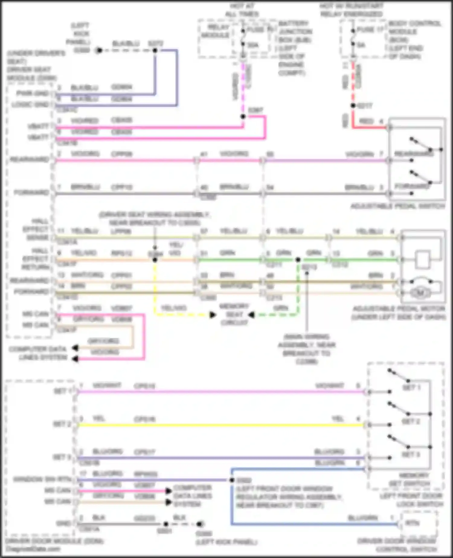 Wiring diagram fuse 73 for Ford Explorer V facelift 2 (2017-2019) (1 of 6)