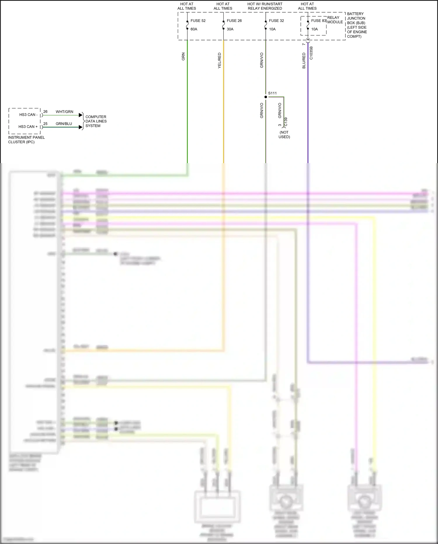 Wiring diagram grn/blu for Ford Explorer V facelift 2 (2017-2019) (1 of 62)