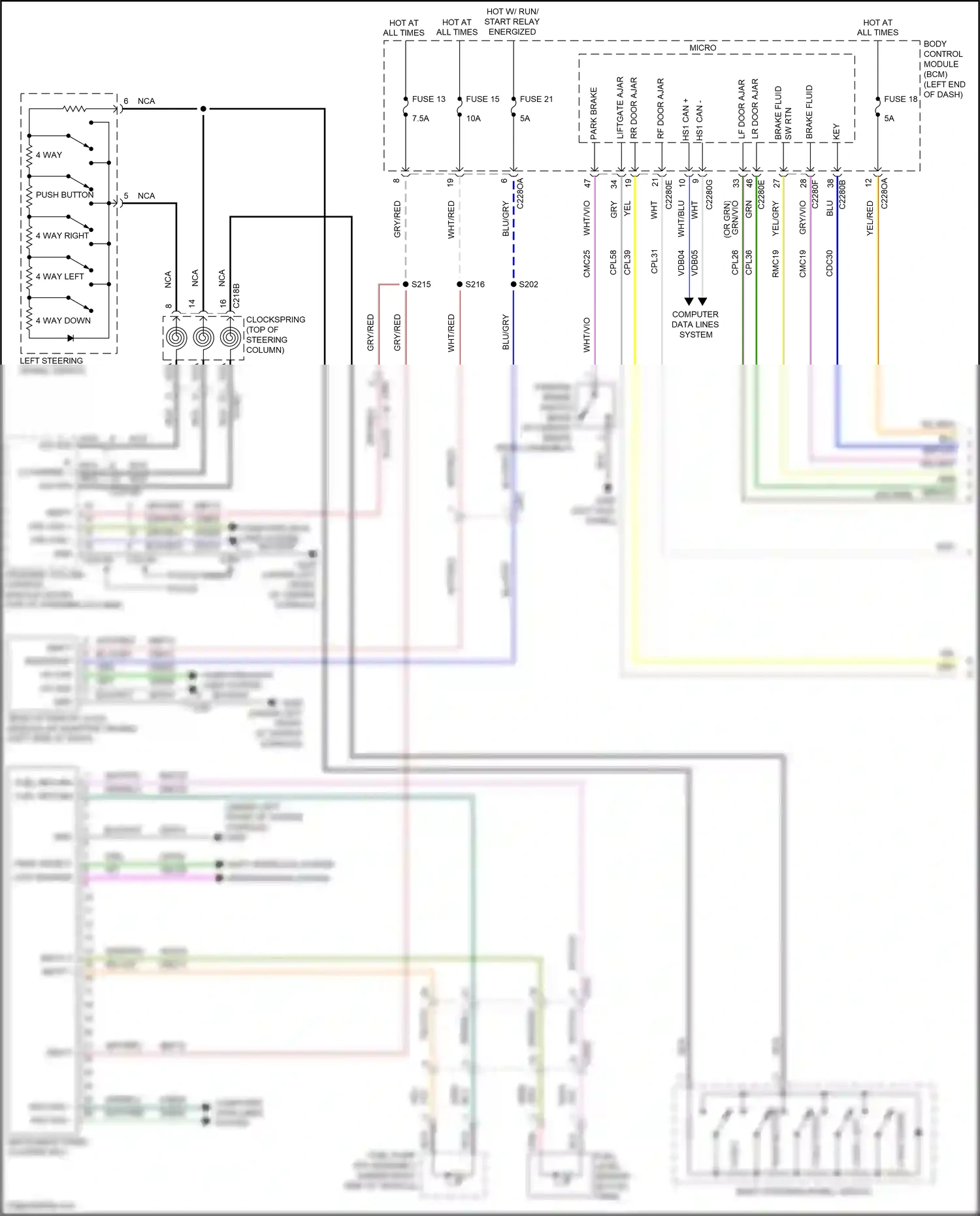 Wiring diagram gry/blu for Ford Explorer V facelift 2 (2017-2019) (38 of 60)