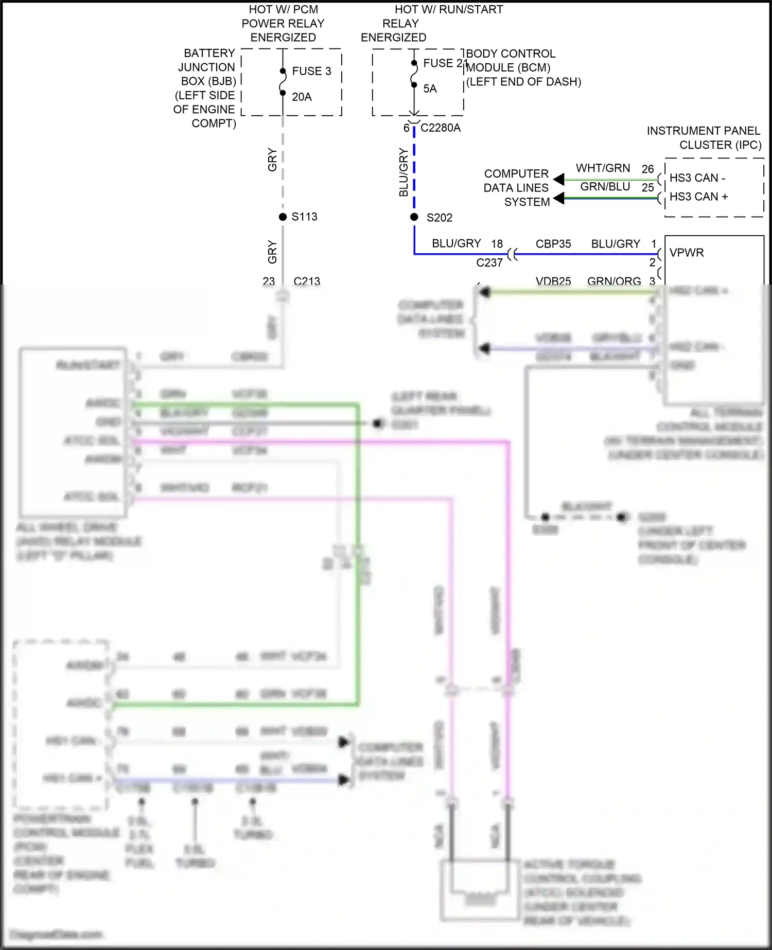 Wiring diagram gry/blu for Ford Explorer V facelift 2 (2017-2019) (51 of 60)