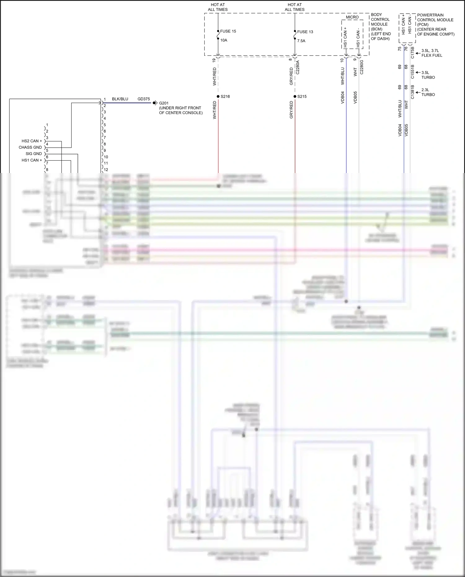 Wiring diagram gry/red for Ford Explorer V facelift 2 (2017-2019) (32 of 41)