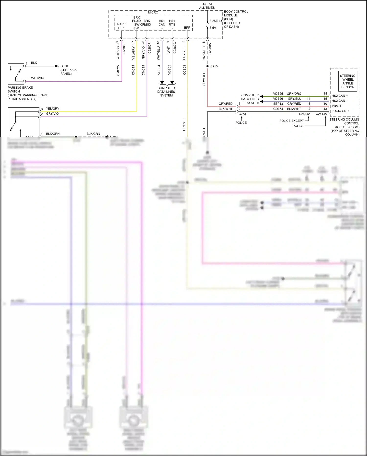 Wiring diagram gry/yel for Ford Explorer V facelift 2 (2017-2019) (1 of 46)