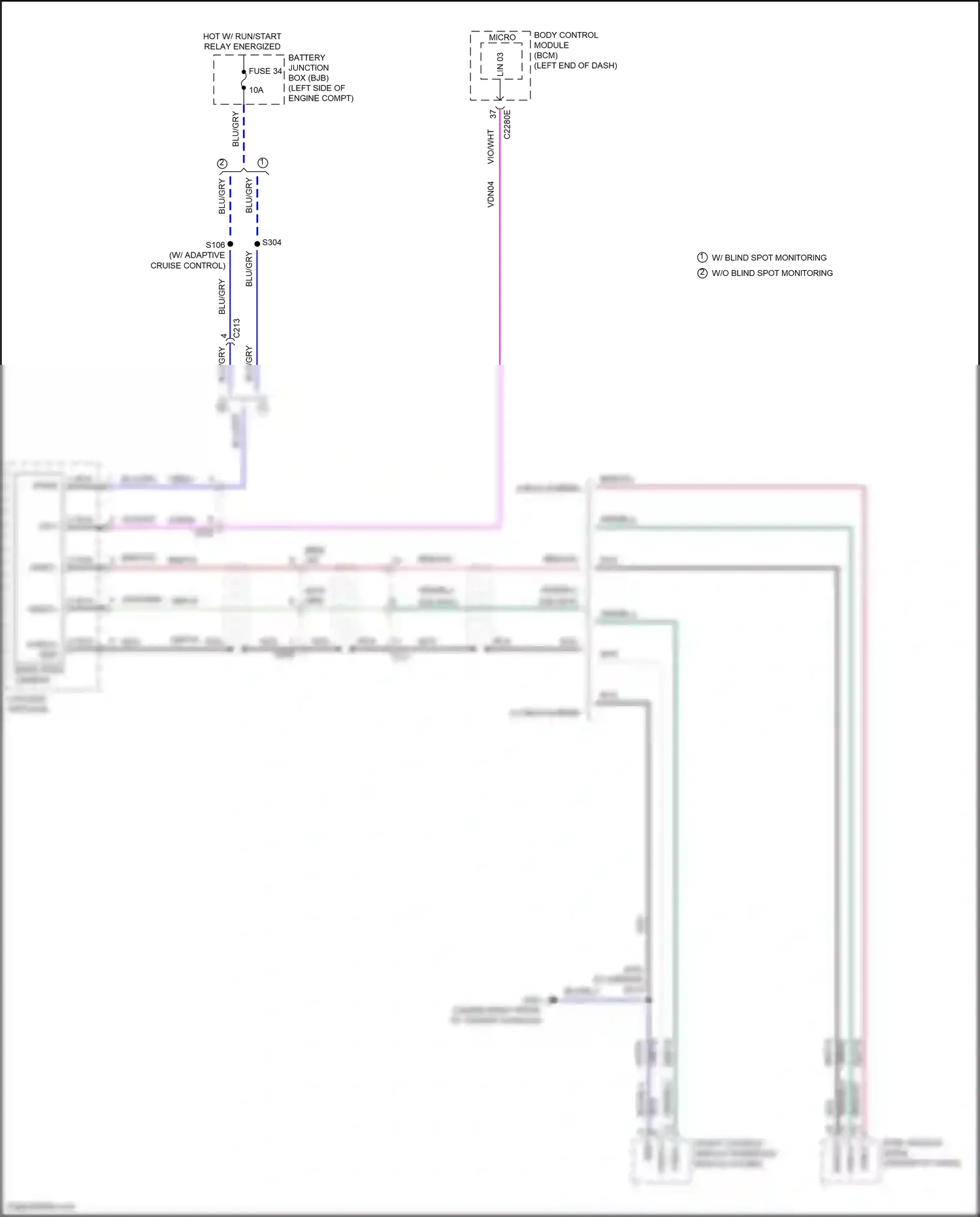 Wiring diagram hot w/ run/start relay energized for Ford Explorer V facelift 2 (2017-2019) (9 of 26)