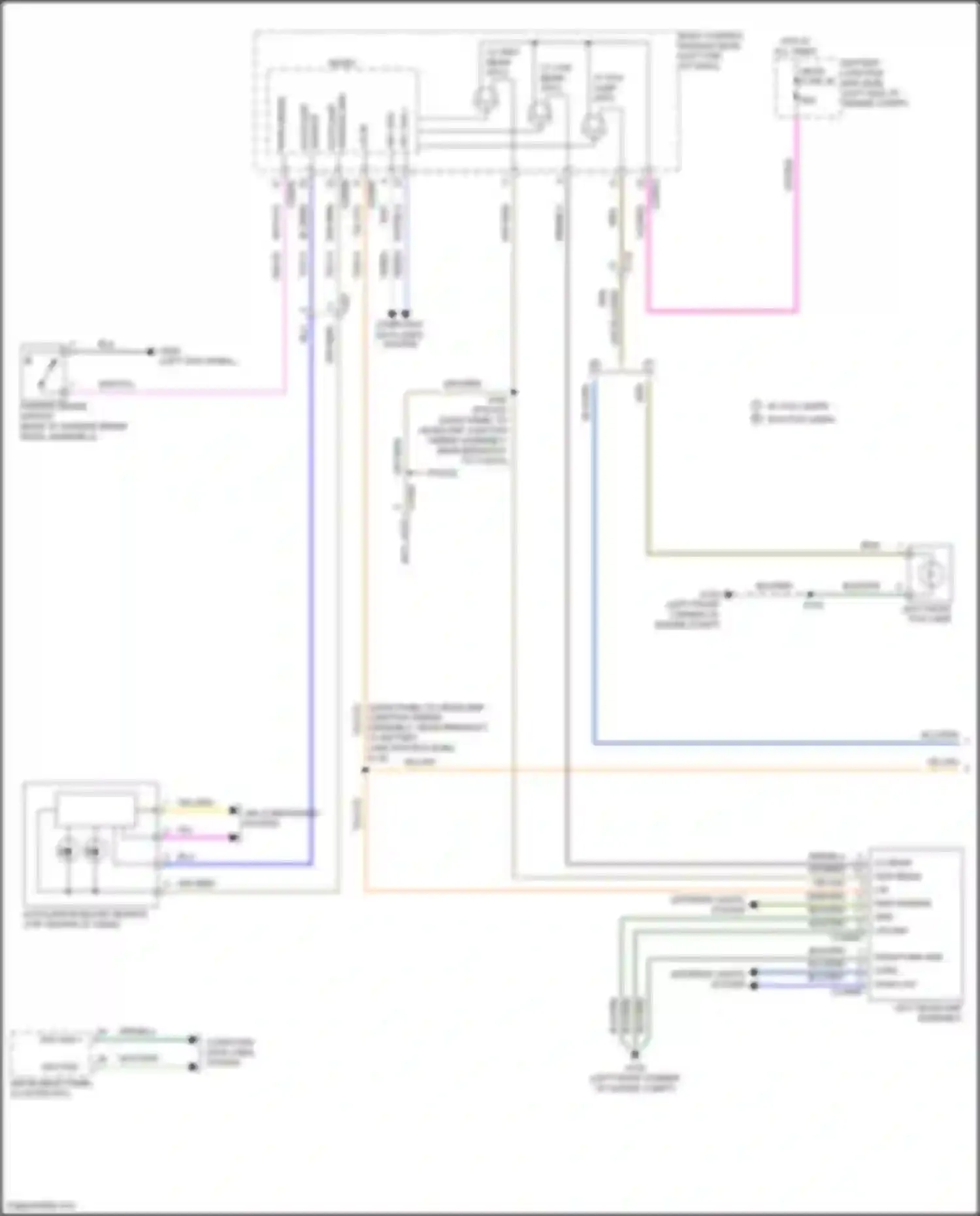 Wiring diagram left front fog lamp for Ford Explorer V facelift 2 (2017-2019) (3 of 3)