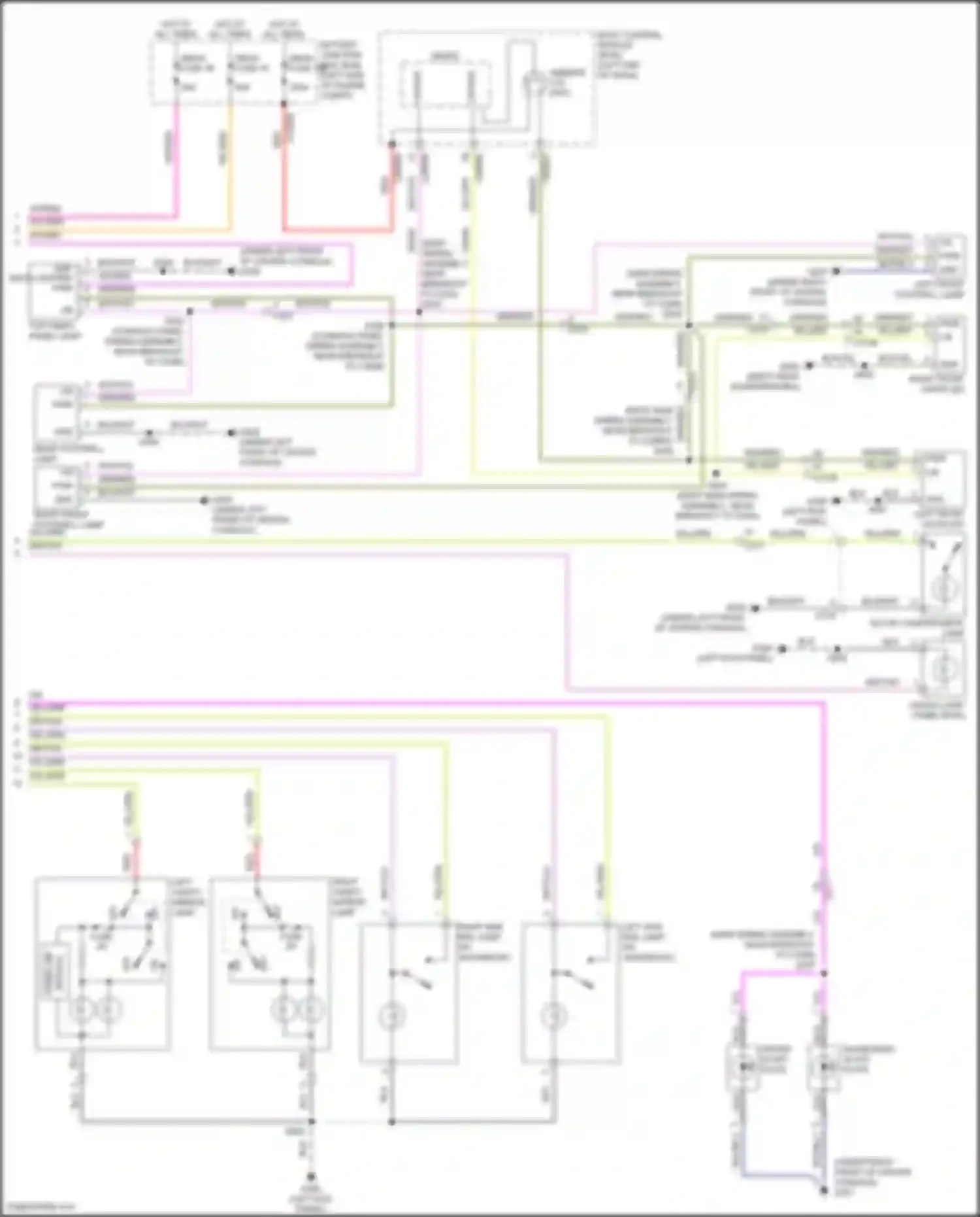 Wiring diagram left front footwell lamp for Ford Explorer V facelift 2 (2017-2019) (1 of 2)