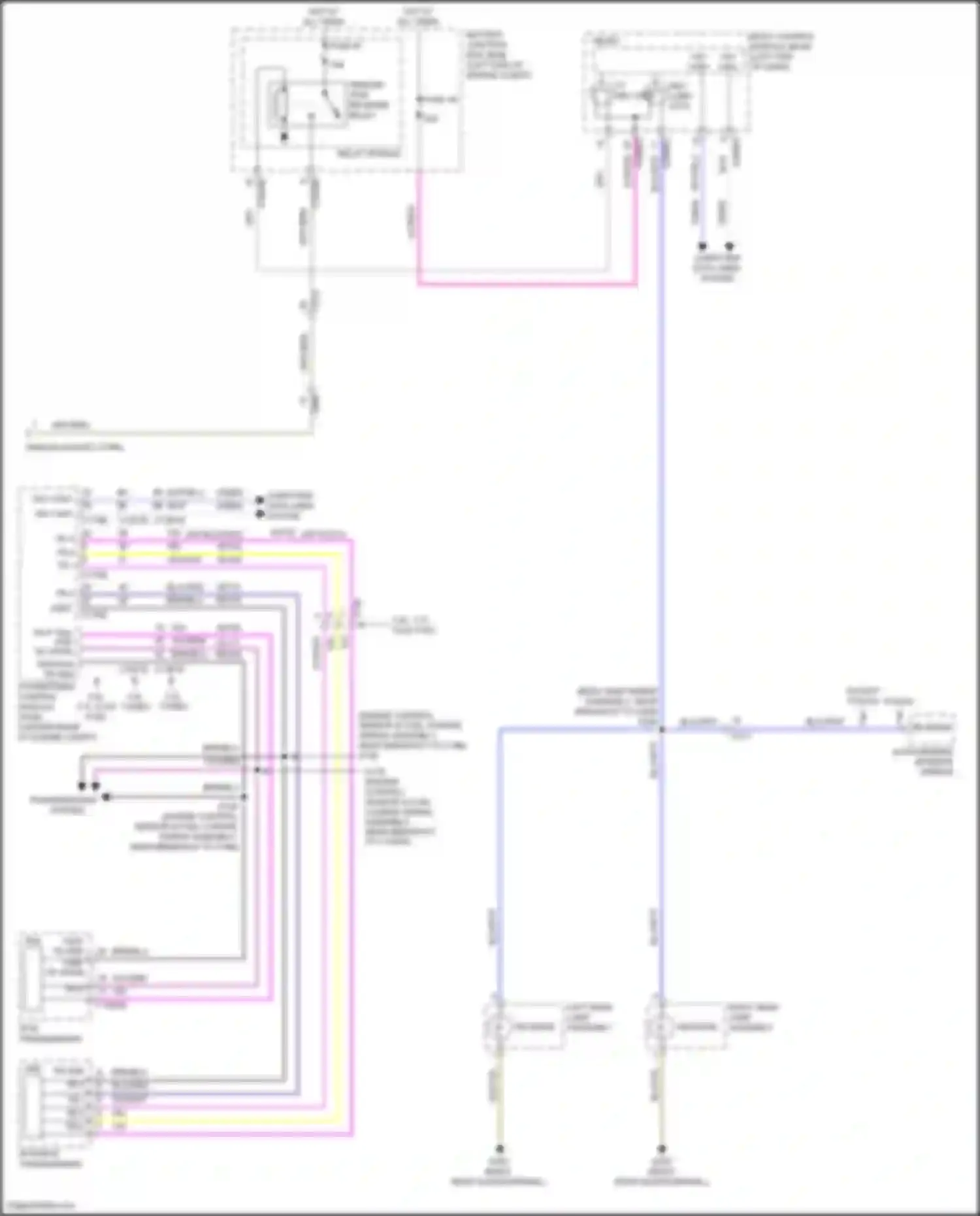 Wiring diagram left rear lamp assembly for Ford Explorer V facelift 2 (2017-2019) (1 of 5)