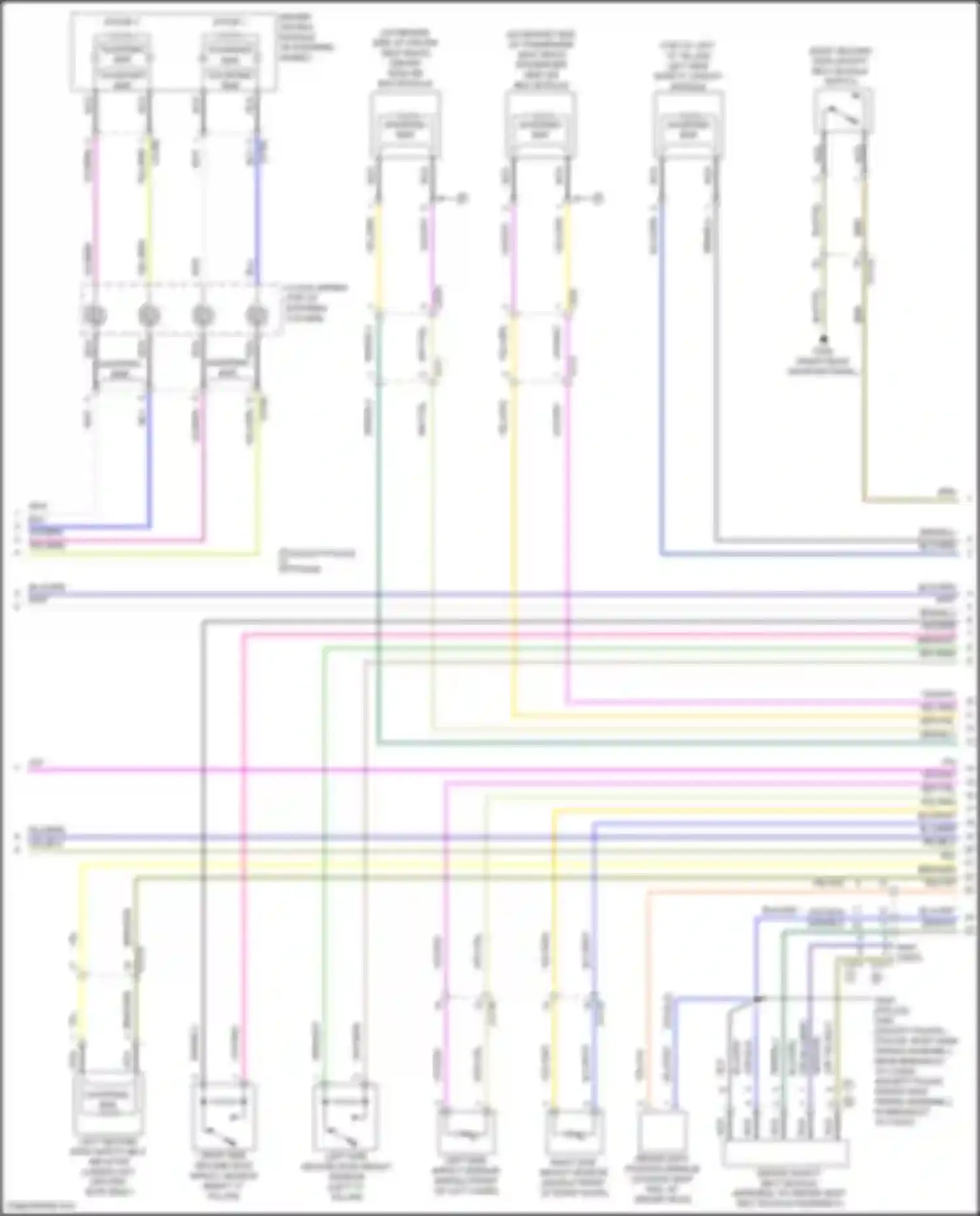 Wiring diagram left side safety canopy module for Ford Explorer V facelift 2 (2017-2019) (1 of 1)