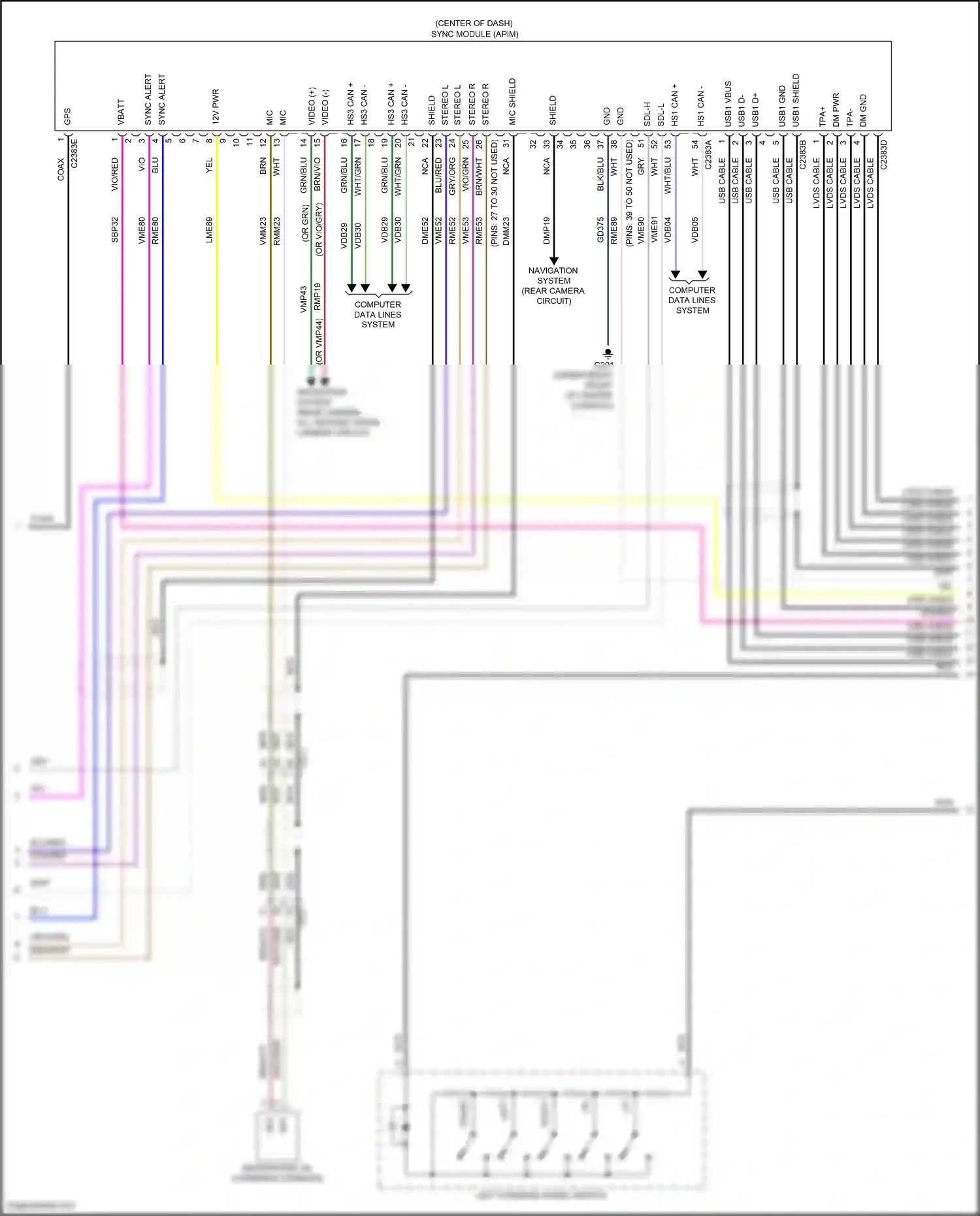 Wiring diagram mic - for Ford Explorer V facelift 2 (2017-2019) (6 of 12)