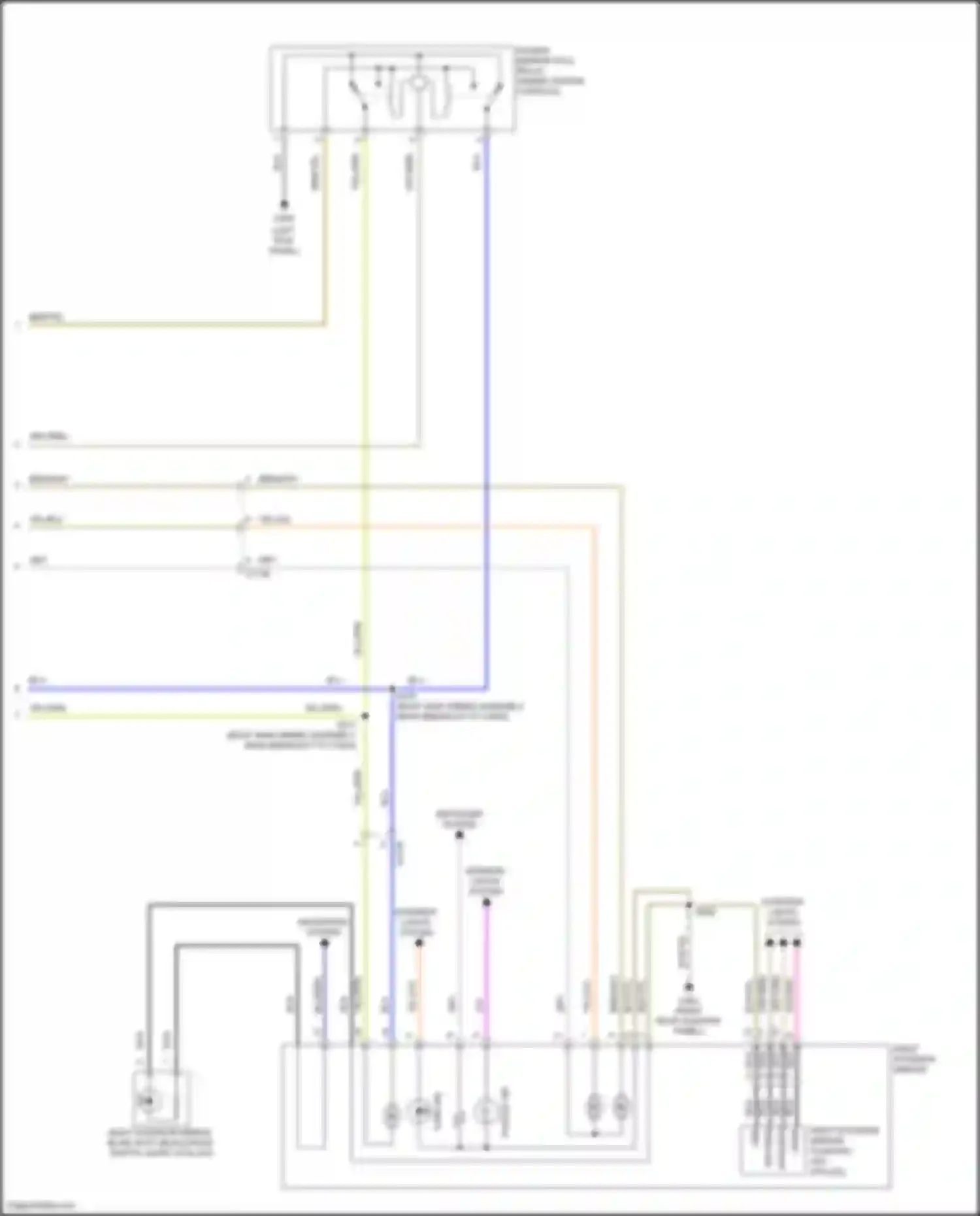 Wiring diagram right exterior mirror flashing led for Ford Explorer V facelift 2 (2017-2019) (2 of 2)