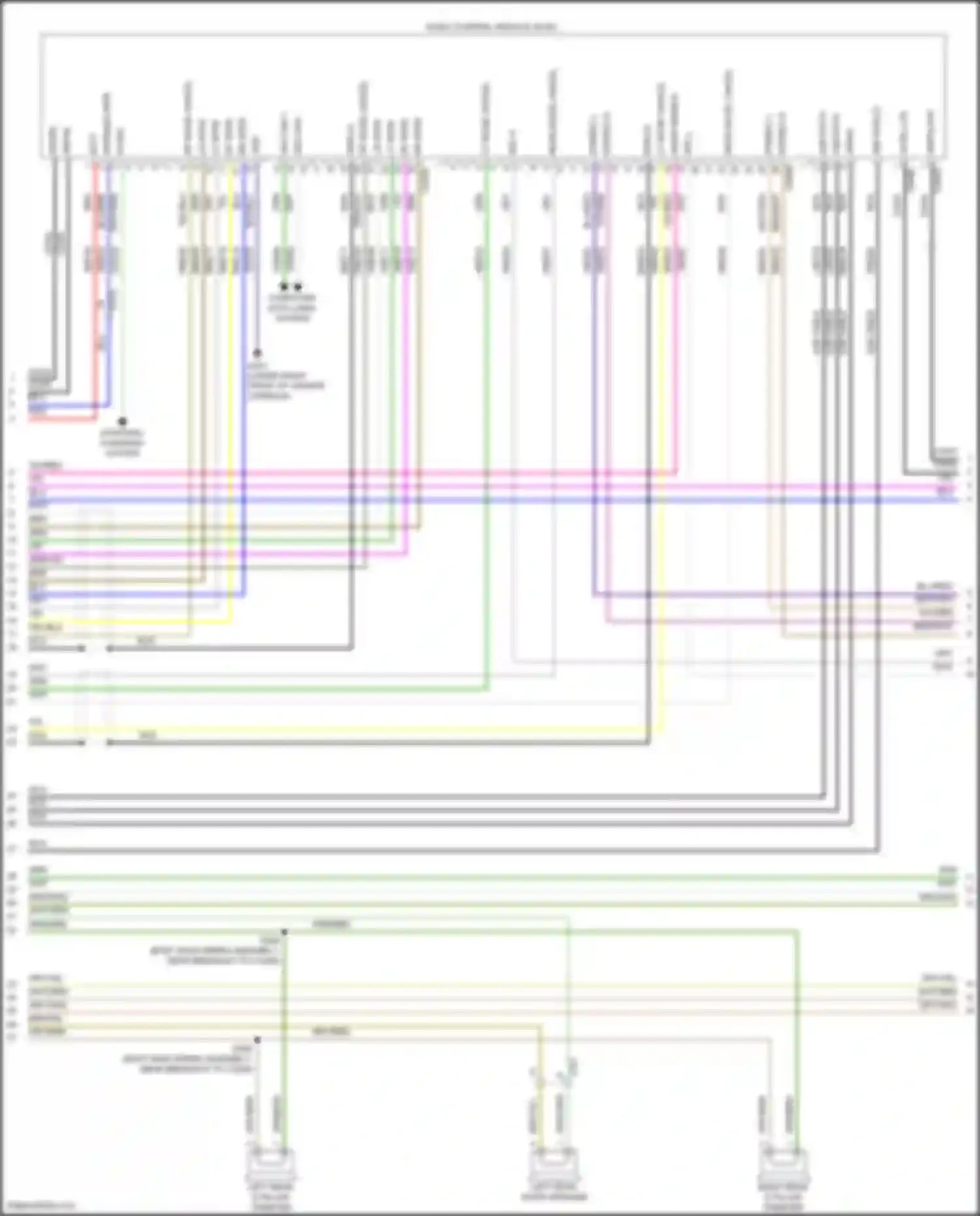 Wiring diagram right rear d-pillar tweeter for Ford Explorer V facelift 2 (2017-2019) (1 of 4)