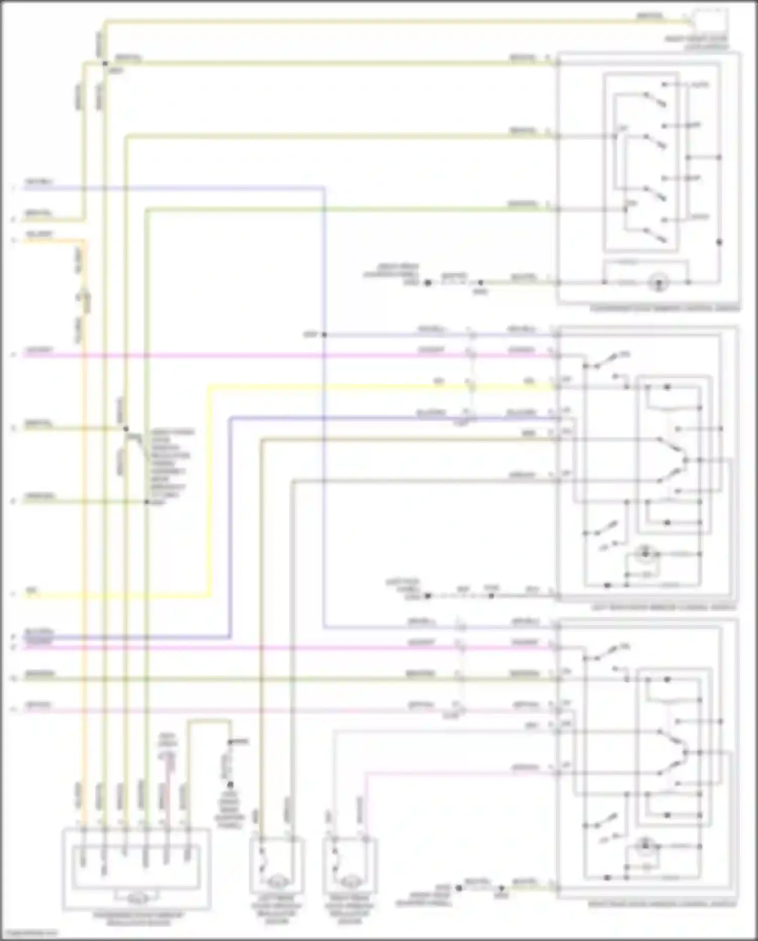 Wiring diagram right rear door window control switch for Ford Explorer V facelift 2 (2017-2019) (4 of 4)