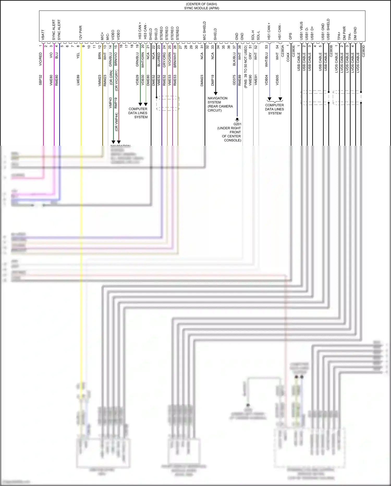 Ford Explorer V facelift 2 (2017-2019) sync alert - wiring diagram  (6 of 16)