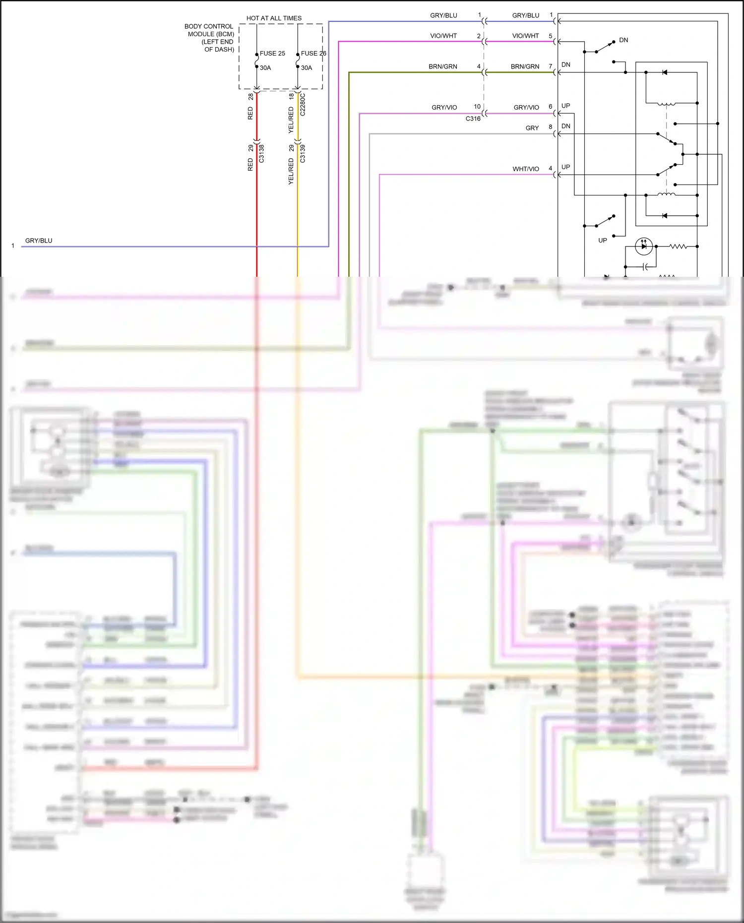Wiring diagram vio/grn for Ford Explorer V facelift 2 (2017-2019) (9 of 62)