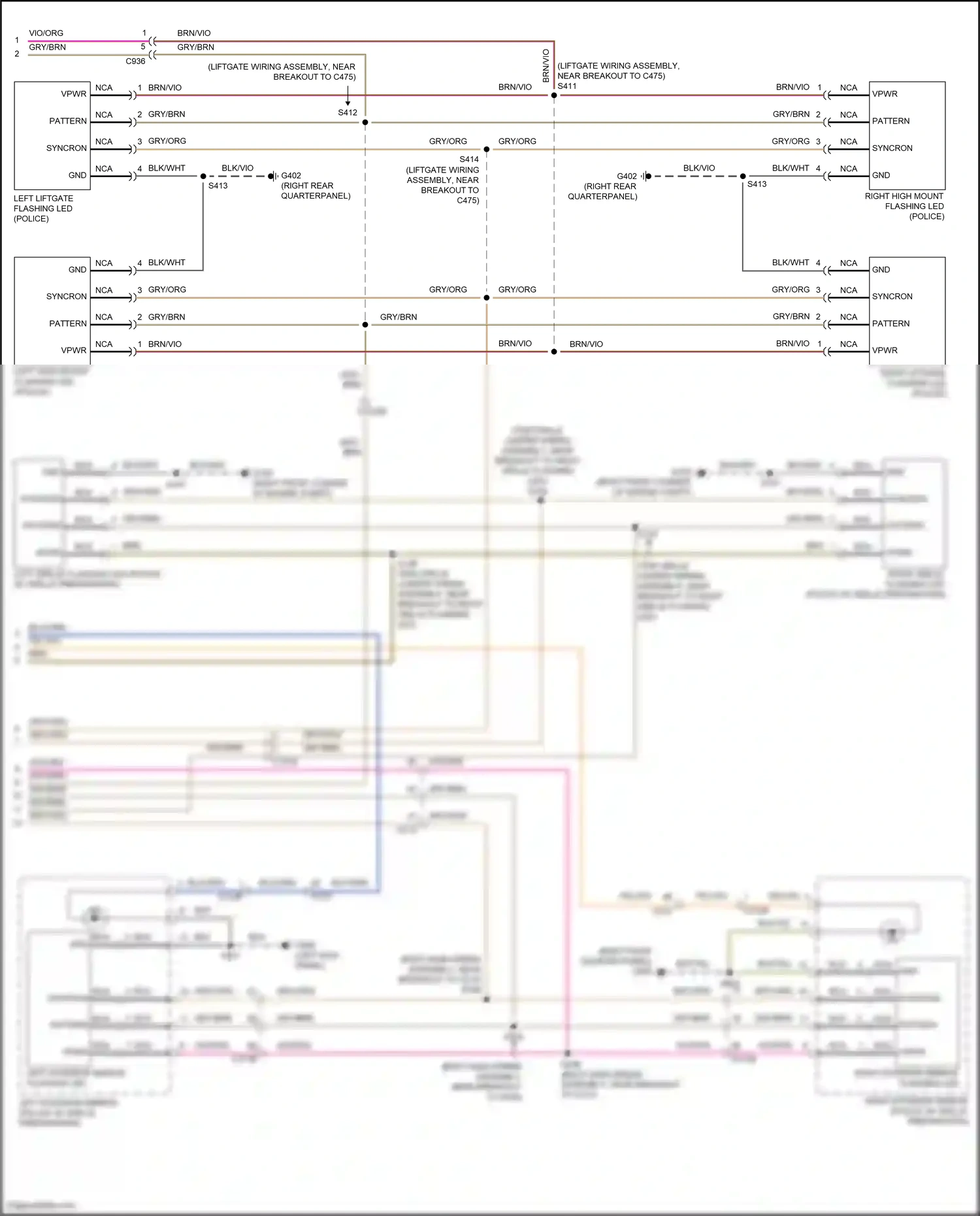Wiring diagram vio/org for Ford Explorer V facelift 2 (2017-2019) (55 of 79)