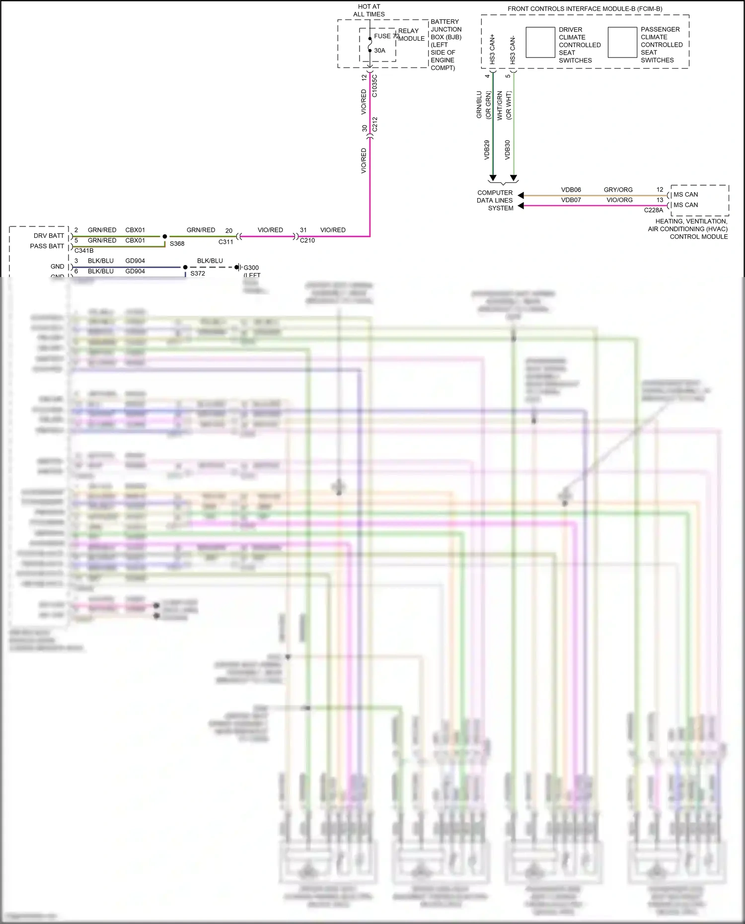 Wiring diagram vio/wht for Ford Explorer V facelift 2 (2017-2019) (2 of 54)