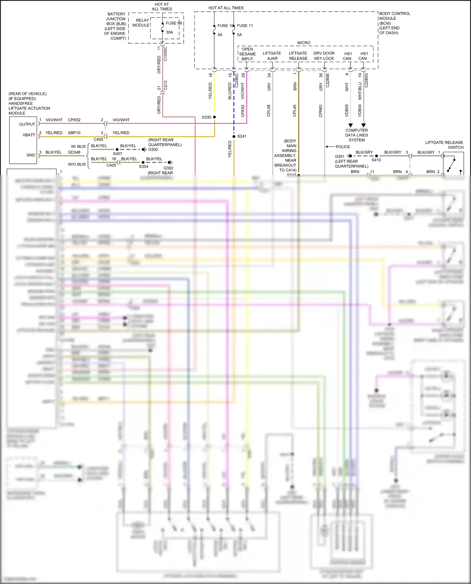 Wiring diagram wht/grn for Ford Explorer V facelift 2 (2017-2019) (58 of 88)