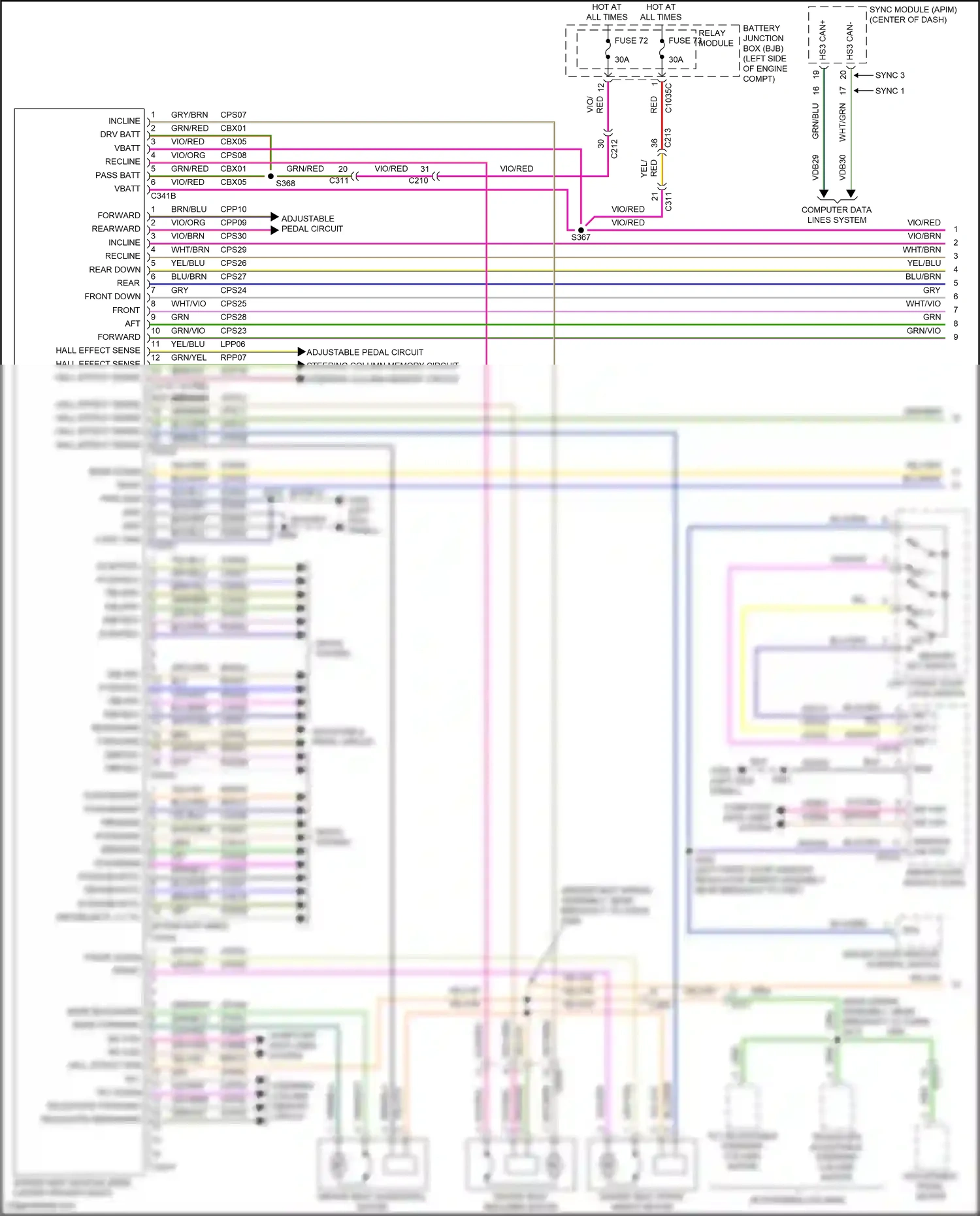 Wiring diagram wht/grn for Ford Explorer V facelift 2 (2017-2019) (69 of 88)