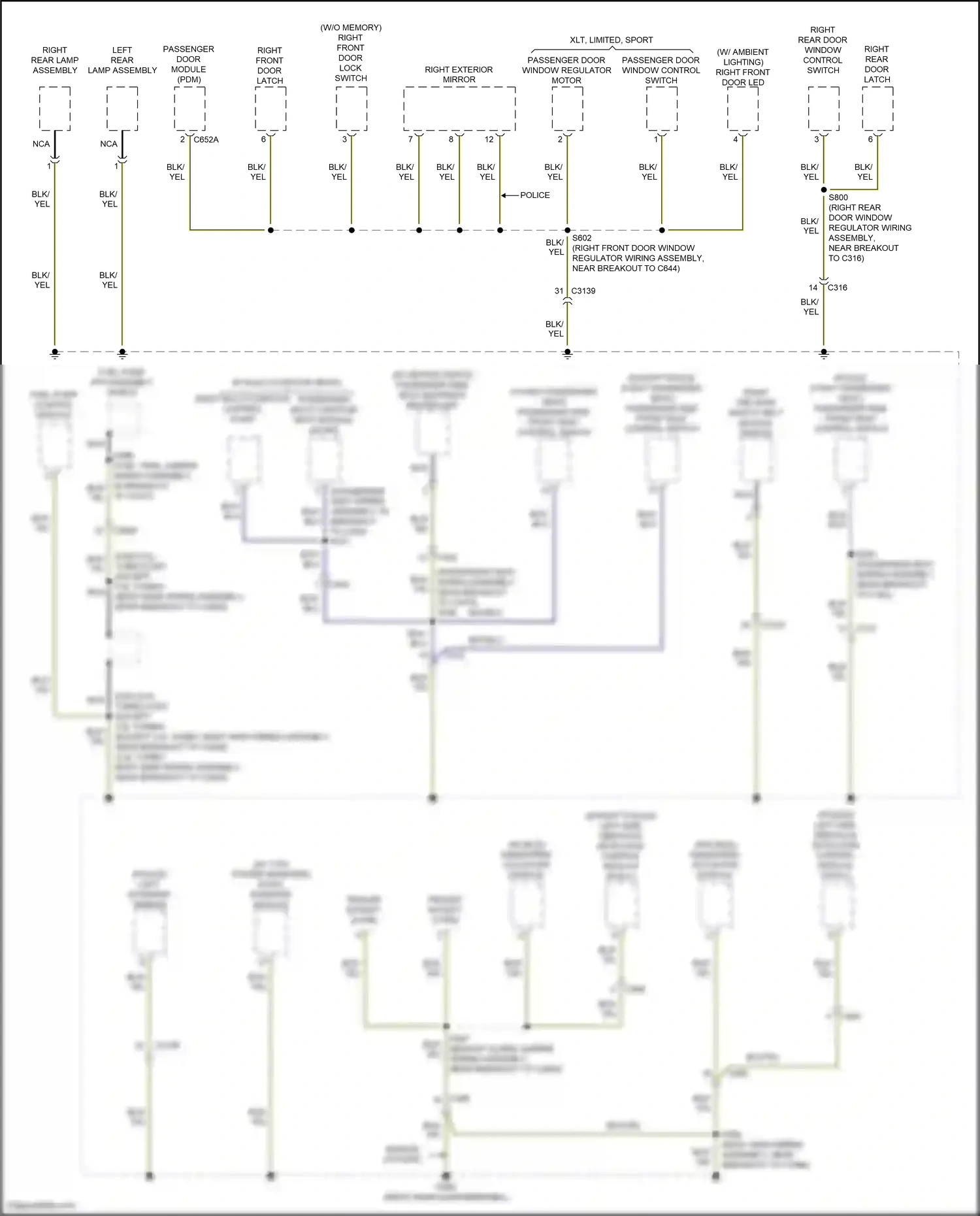 Wiring diagram yel for Ford Explorer V facelift 2 (2017-2019) (55 of 100)