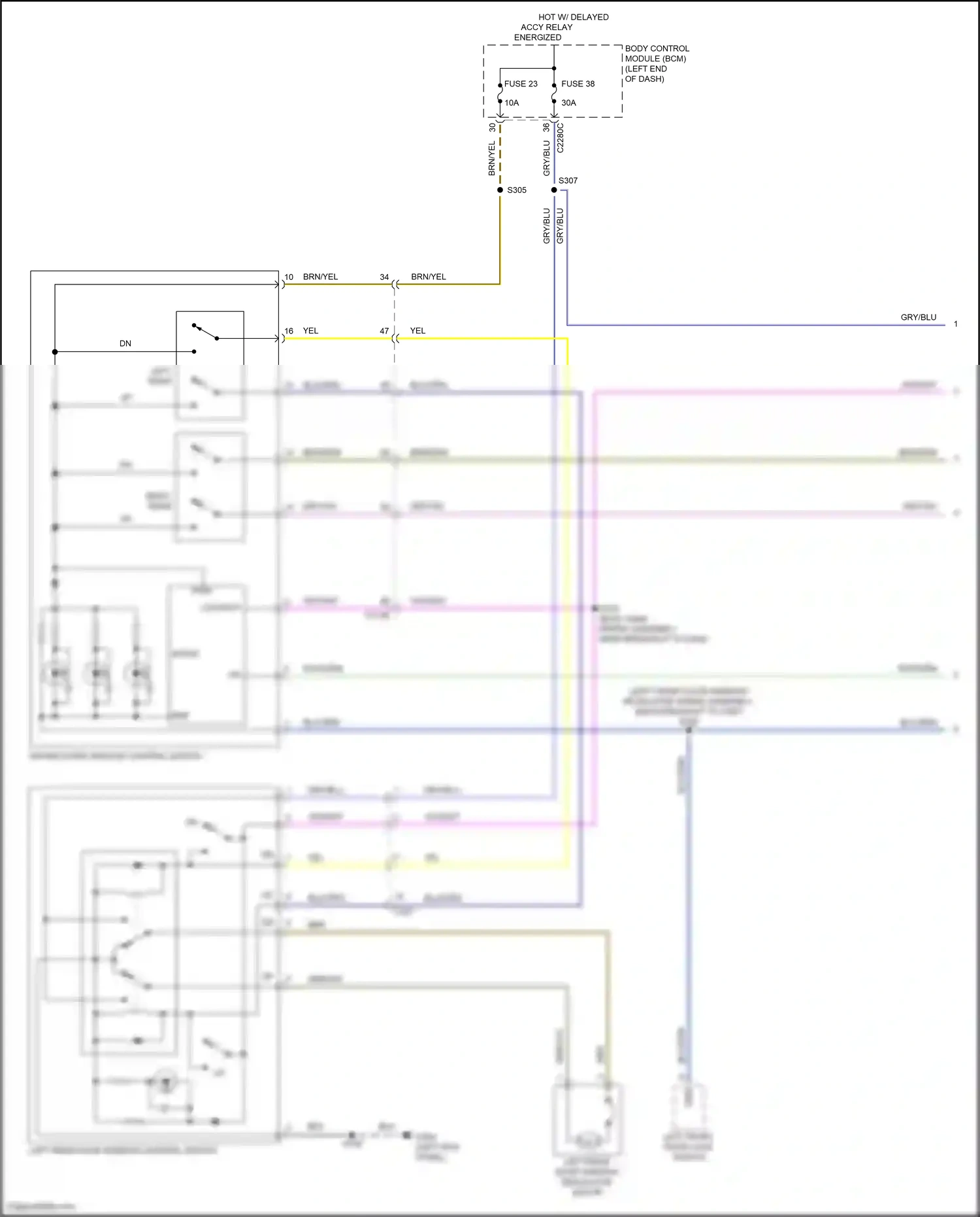 Wiring diagram yel for Ford Explorer V facelift 2 (2017-2019) (17 of 100)